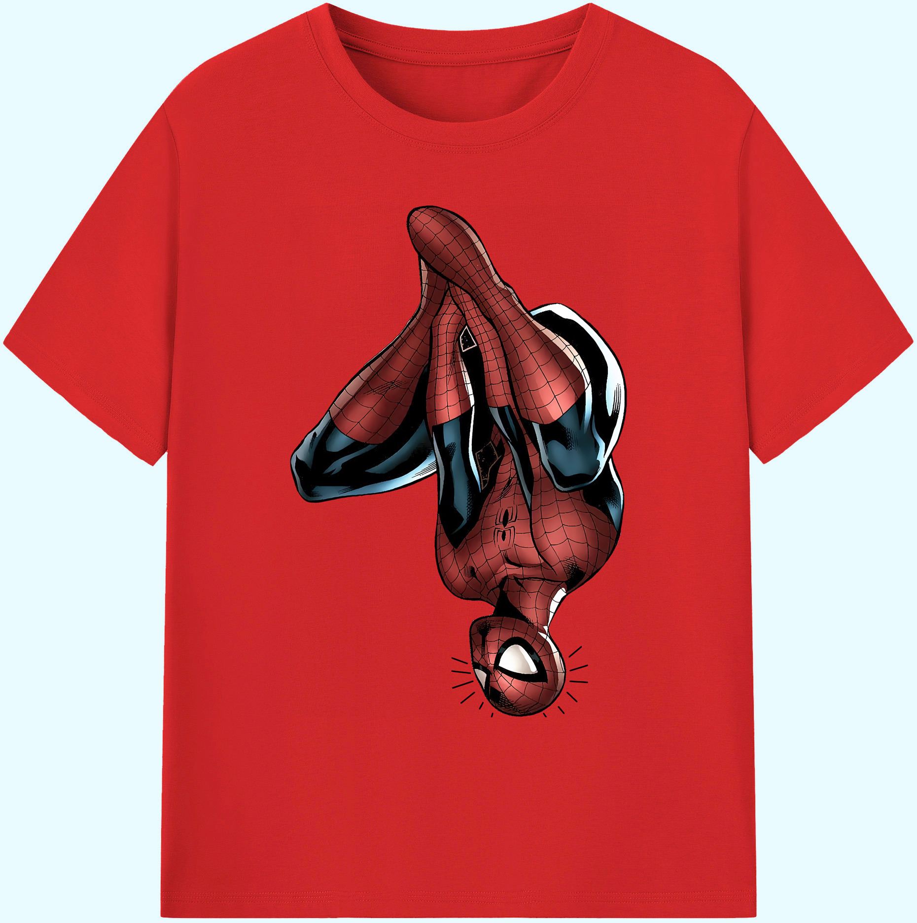 （画像用） Spider Man スパイダーマン 綿100％ メンズ半袖Tシャツ｜肌触りやわらか＆通気性