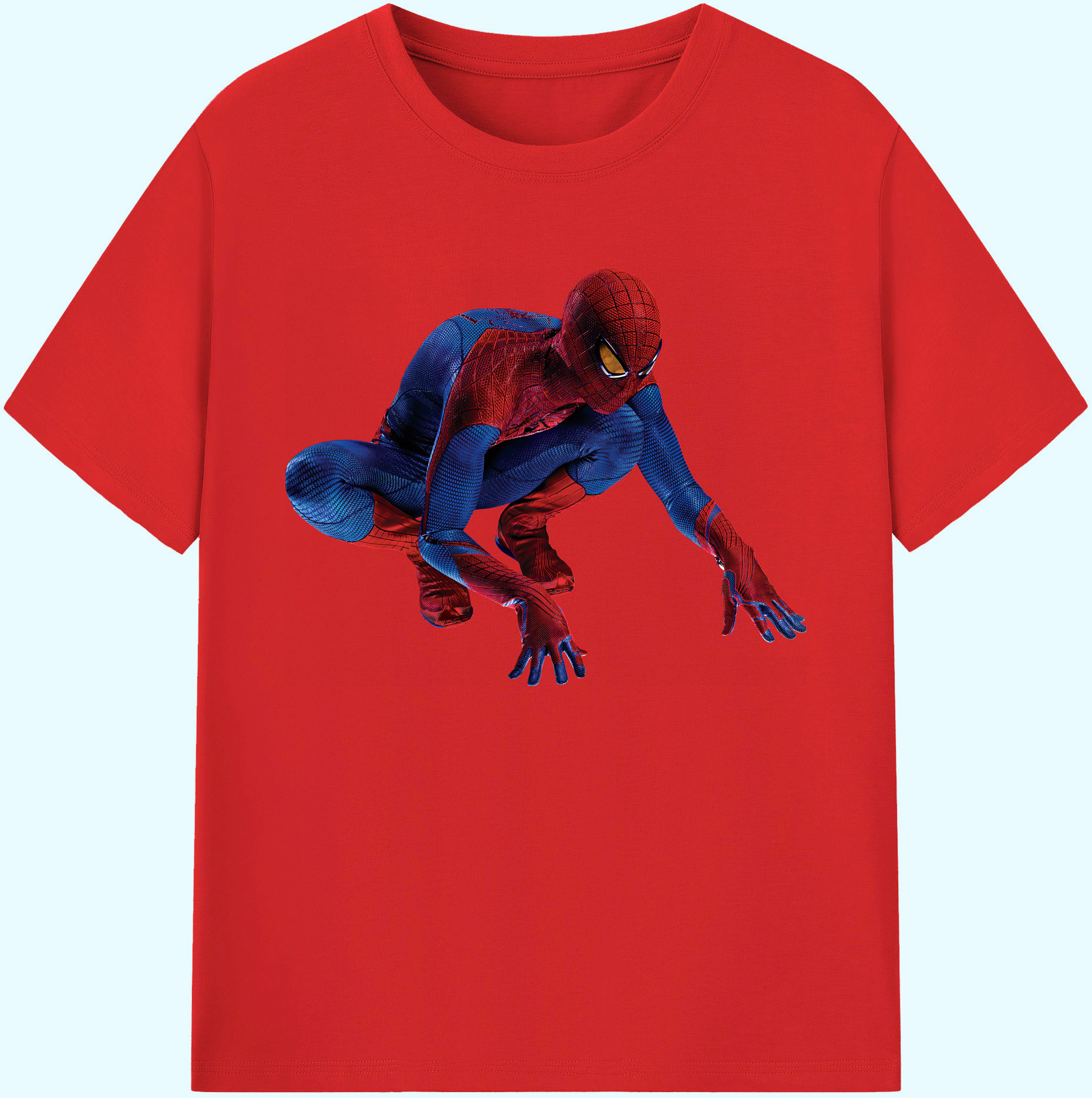 （画像用） Spider Man スパイダーマン 綿100％ メンズ半袖Tシャツ｜肌触りやわらか＆通気性