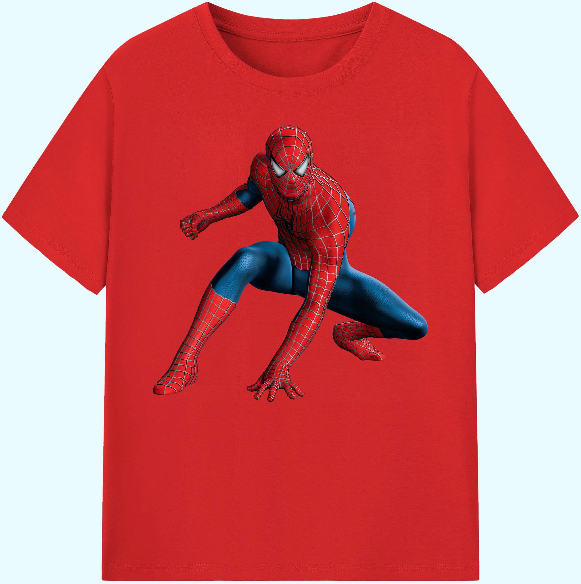 （画像用） Spider Man スパイダーマン 綿100％ メンズ半袖Tシャツ｜肌触りやわらか＆通気性