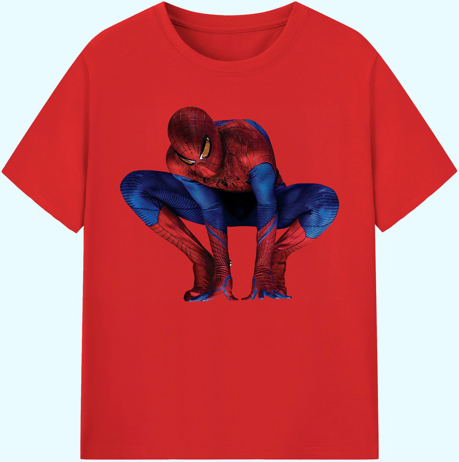 （画像用） Spider Man スパイダーマン 綿100％ メンズ半袖Tシャツ｜肌触りやわらか＆通気性