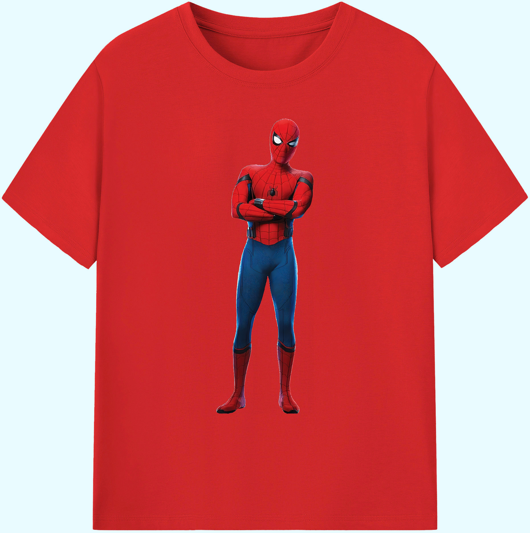 （画像用） Spider Man スパイダーマン 綿100％ メンズ半袖Tシャツ｜肌触りやわらか＆通気性
