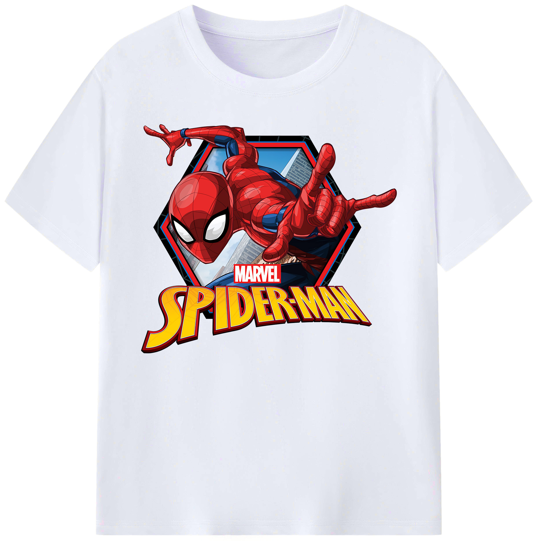 （画像用） Spider Man スパイダーマン 綿100％ メンズ半袖Tシャツ｜肌触りやわらか＆通気性