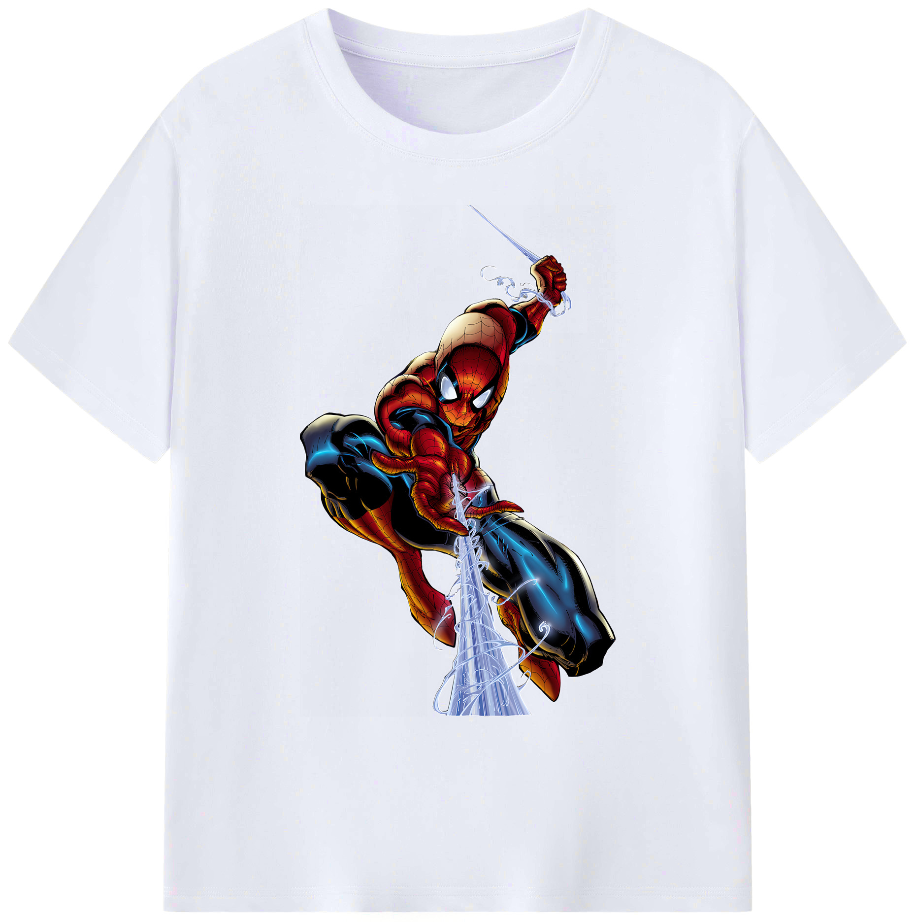 （画像用） Spider Man スパイダーマン 綿100％ メンズ半袖Tシャツ｜肌触りやわらか＆通気性