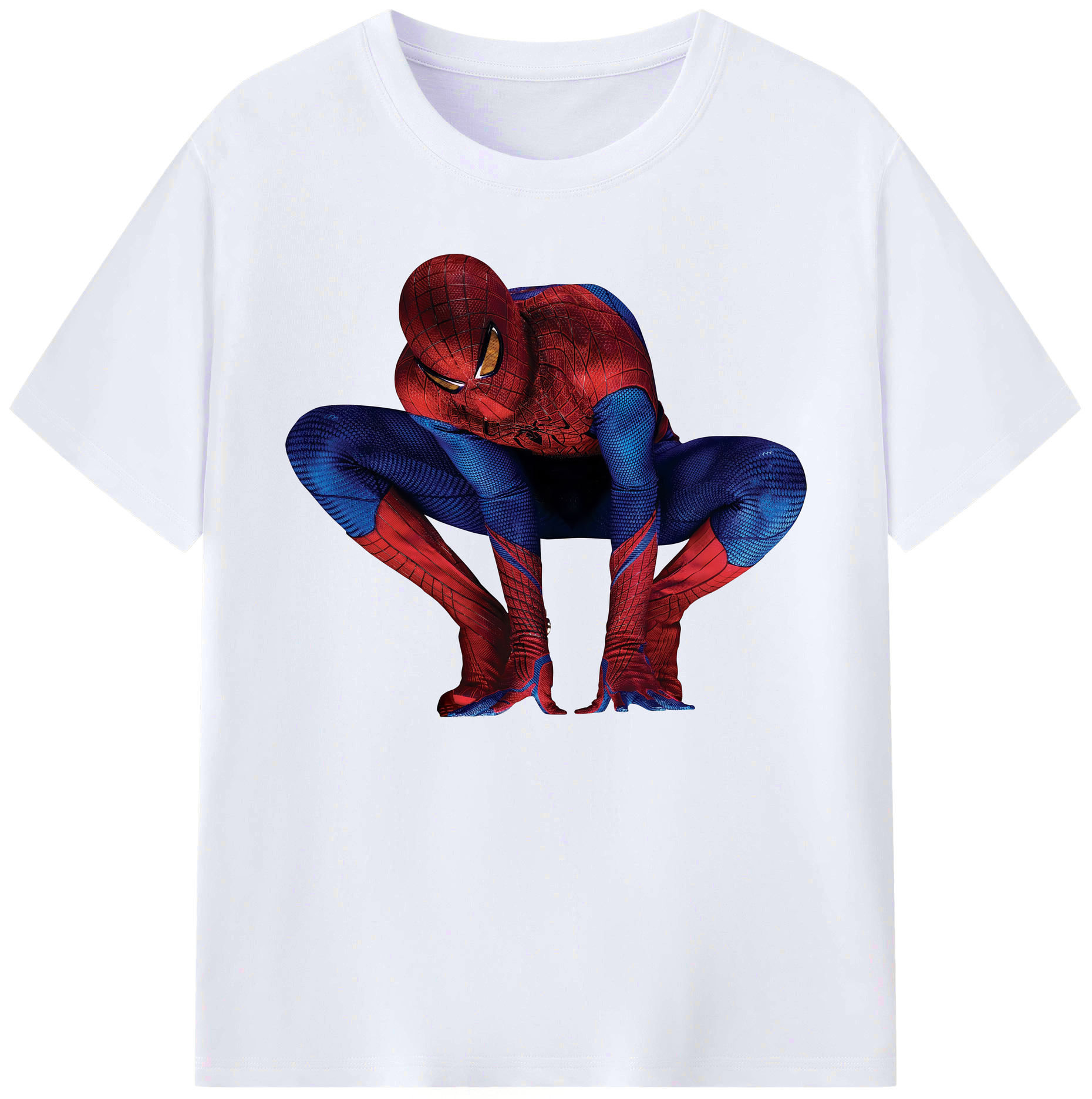（画像用） Spider Man スパイダーマン 綿100％ メンズ半袖Tシャツ｜肌触りやわらか＆通気性