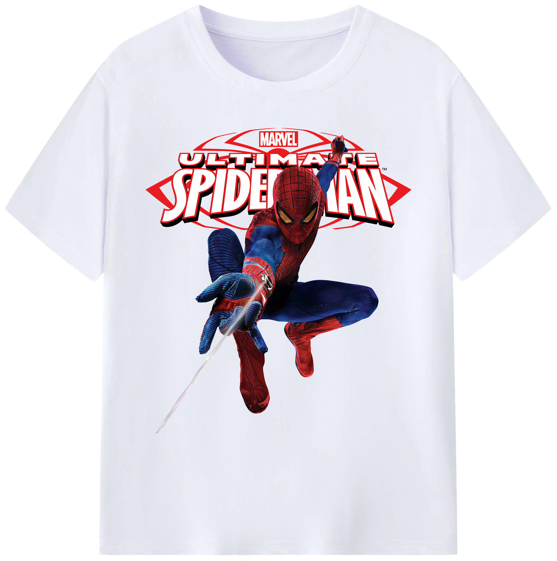 （画像用） Spider Man スパイダーマン 綿100％ メンズ半袖Tシャツ｜肌触りやわらか＆通気性