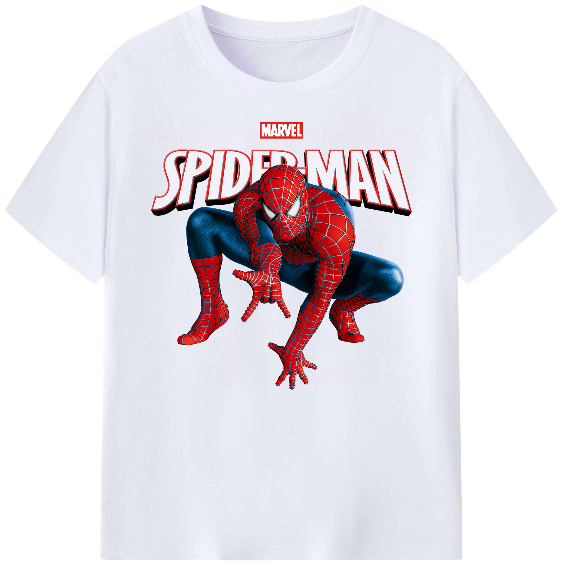 （画像用） Spider Man スパイダーマン 綿100％ メンズ半袖Tシャツ｜肌触りやわらか＆通気性
