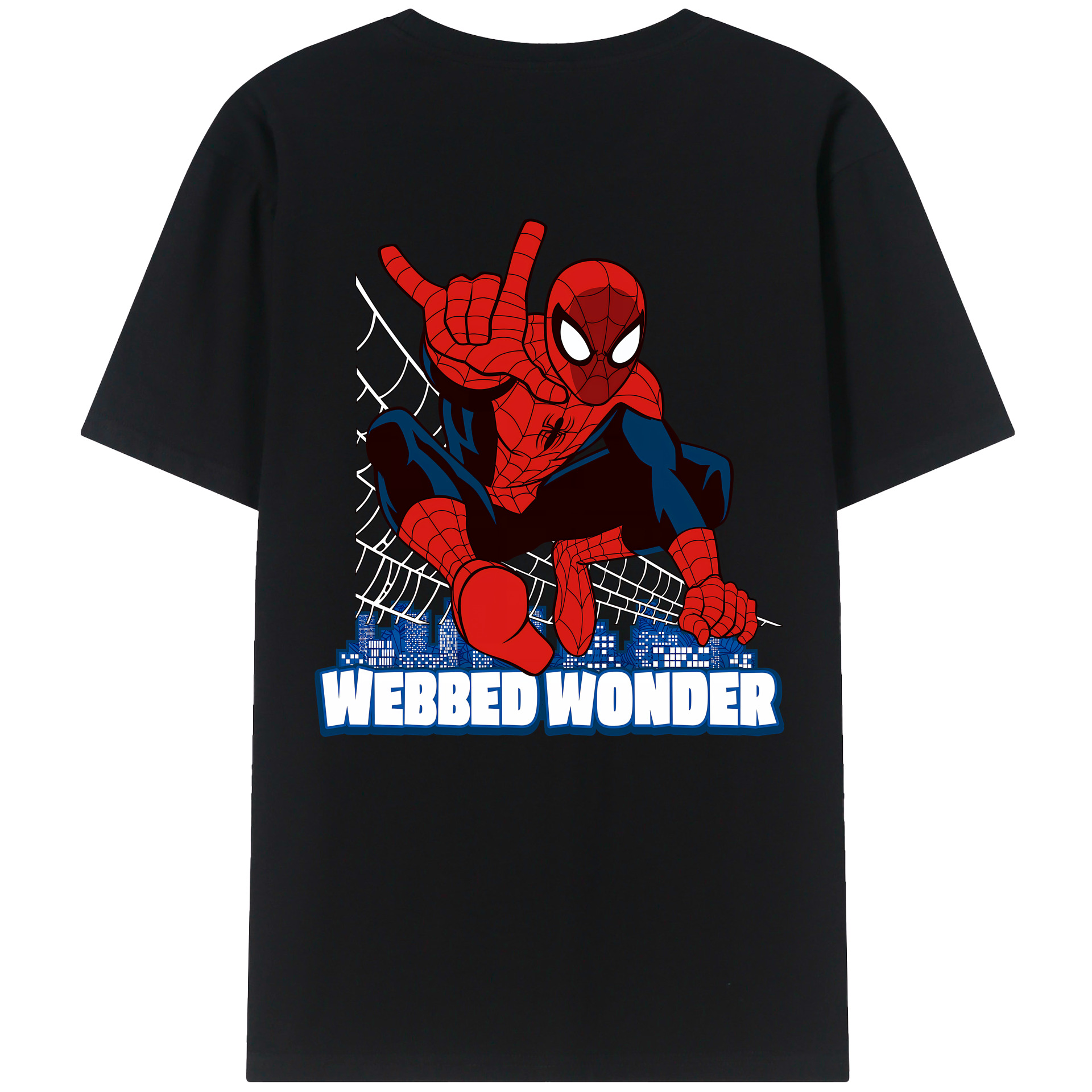 （画像用） Spider Man スパイダーマン レディース半袖Tシャツ(バックプリント)