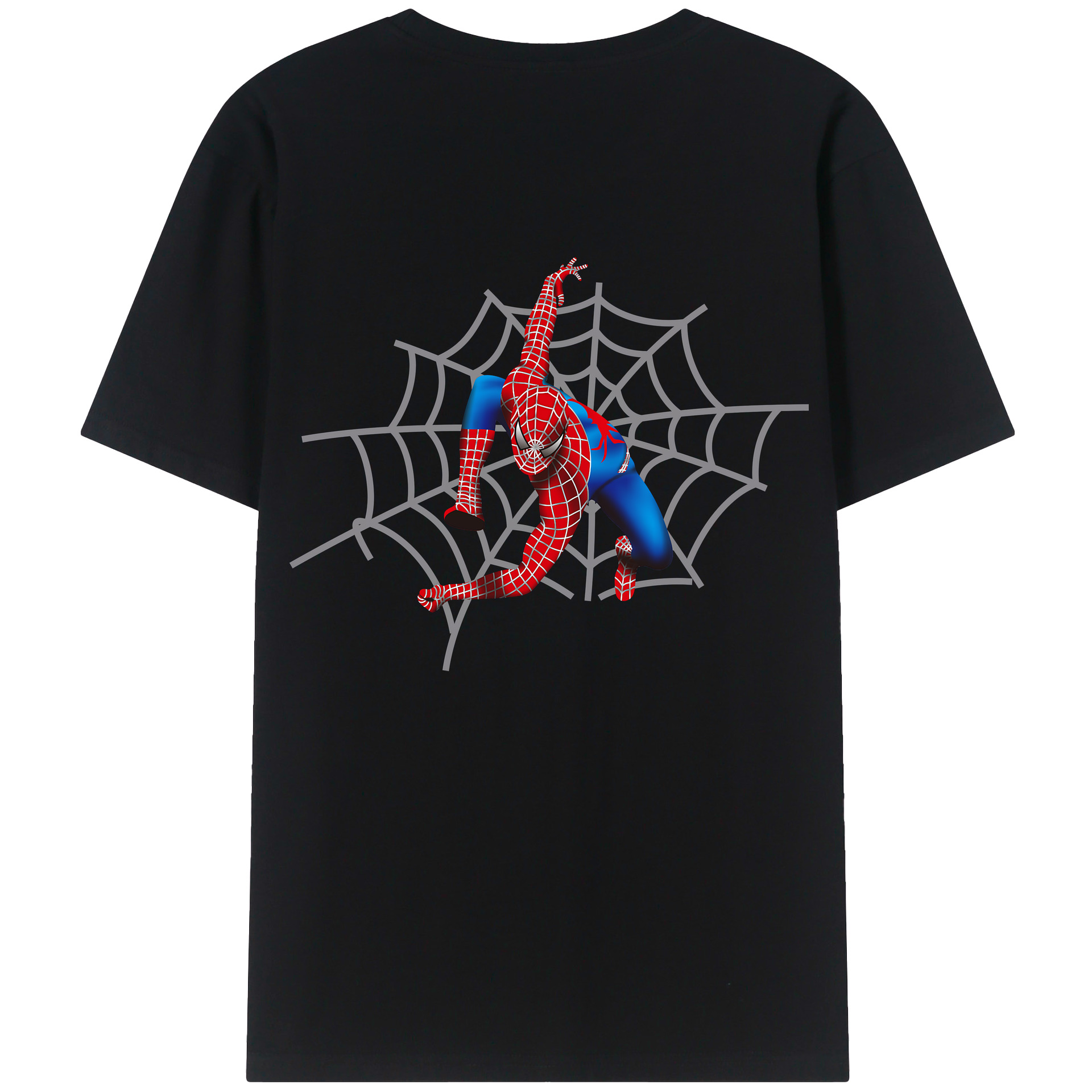 （画像用） Spider Man スパイダーマン レディース半袖Tシャツ(バックプリント)