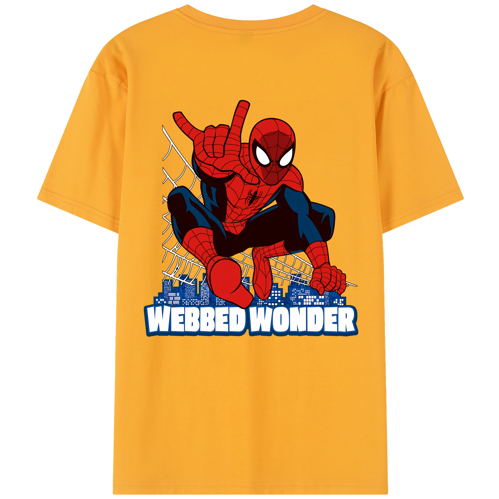 （画像用） Spider Man スパイダーマン レディース半袖Tシャツ(バックプリント)