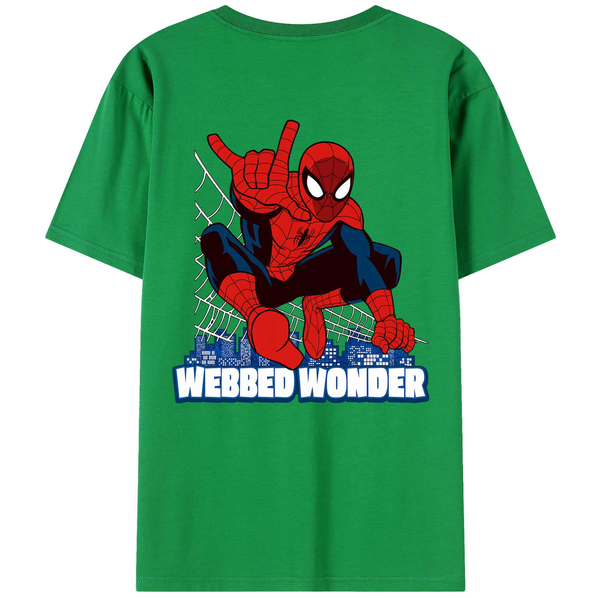（画像用） Spider Man スパイダーマン レディース半袖Tシャツ(バックプリント)