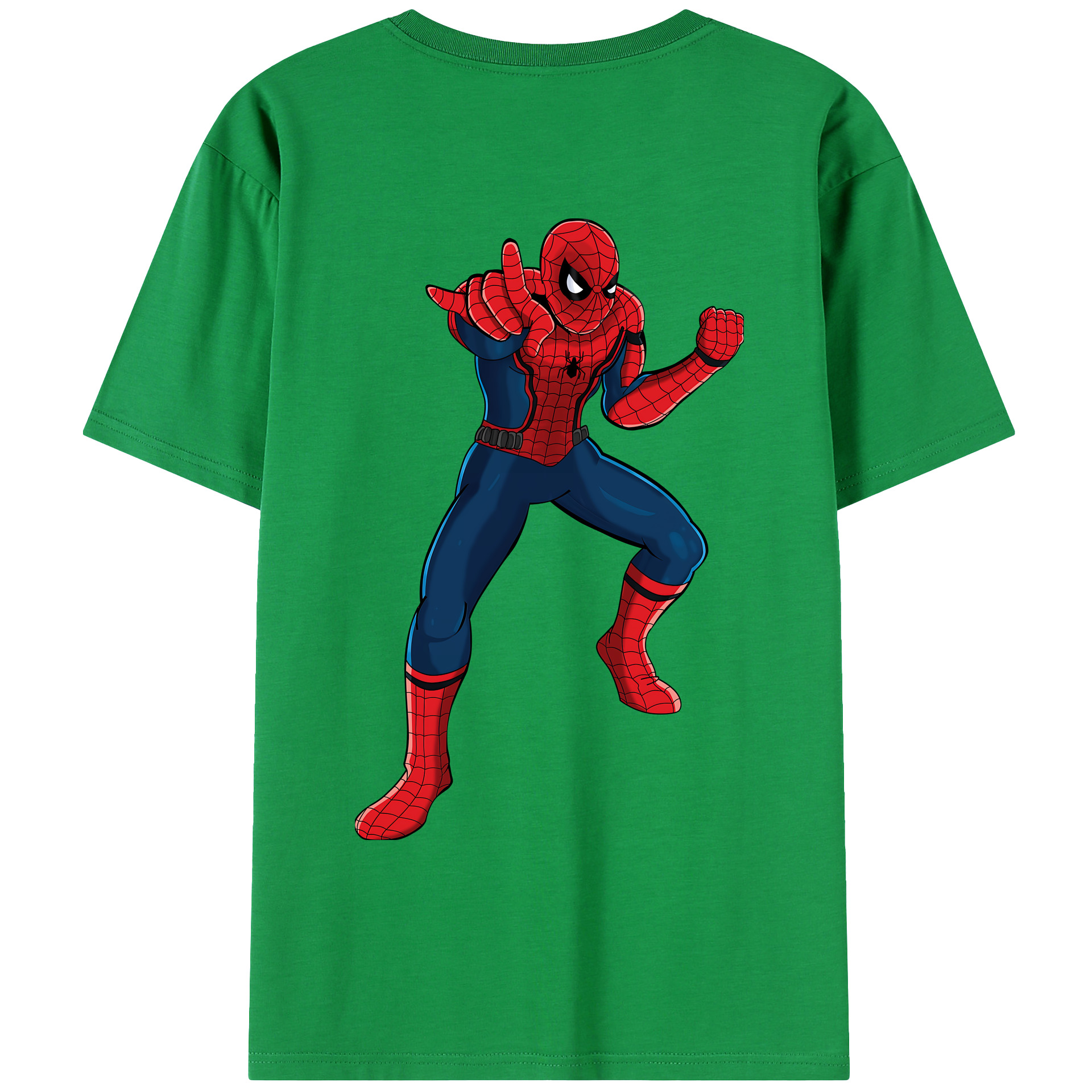 （画像用） Spider Man スパイダーマン レディース半袖Tシャツ(バックプリント)