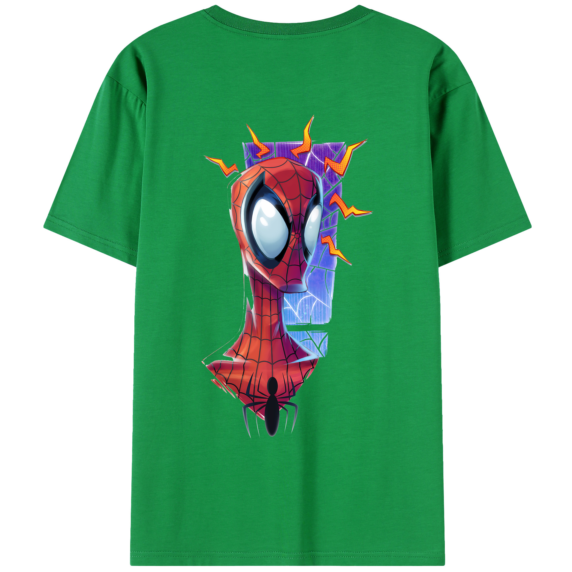 （画像用） Spider Man スパイダーマン レディース半袖Tシャツ(バックプリント)