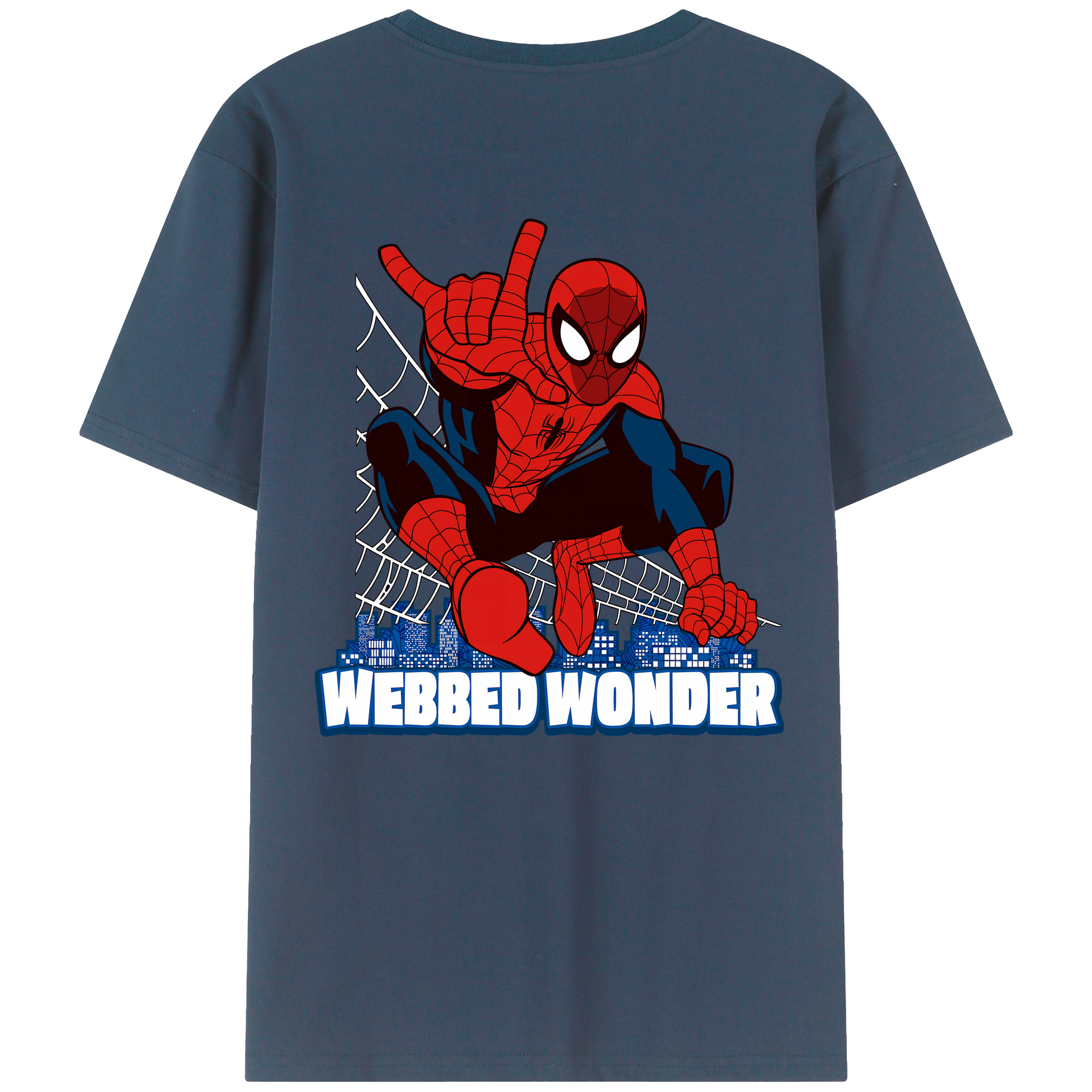 （画像用） Spider Man スパイダーマン レディース半袖Tシャツ(バックプリント)