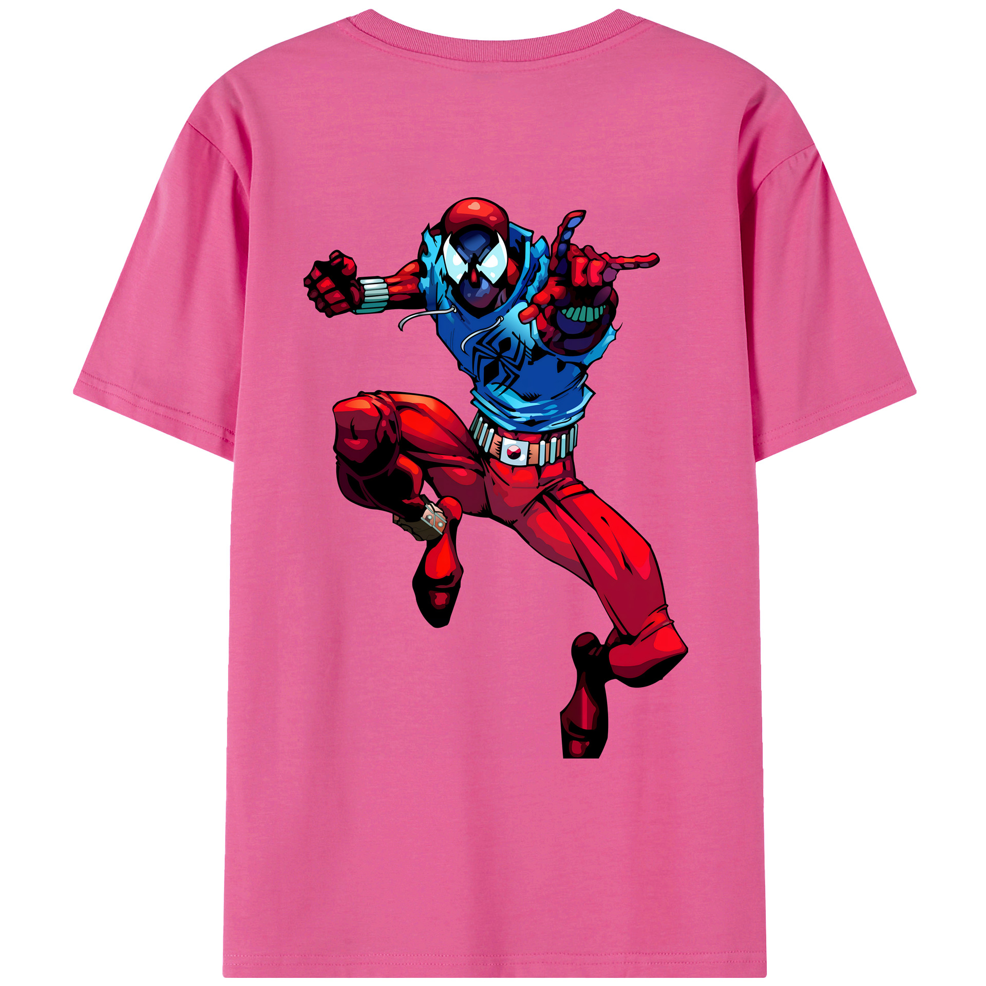 （画像用） Spider Man スパイダーマン レディース半袖Tシャツ(バックプリント)