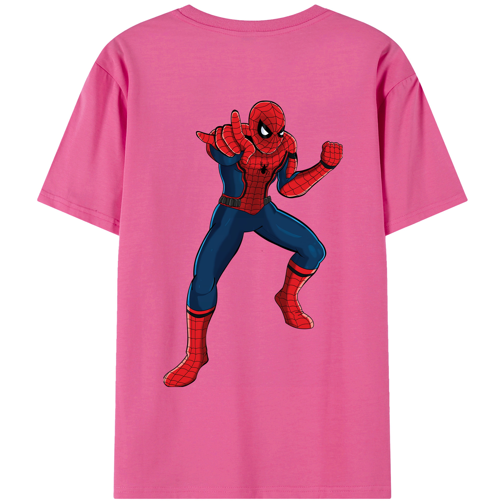 （画像用） Spider Man スパイダーマン レディース半袖Tシャツ(バックプリント)