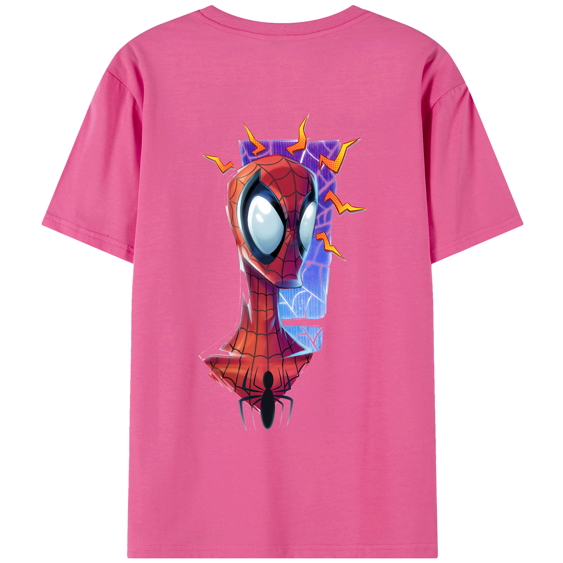 （画像用） Spider Man スパイダーマン レディース半袖Tシャツ(バックプリント)