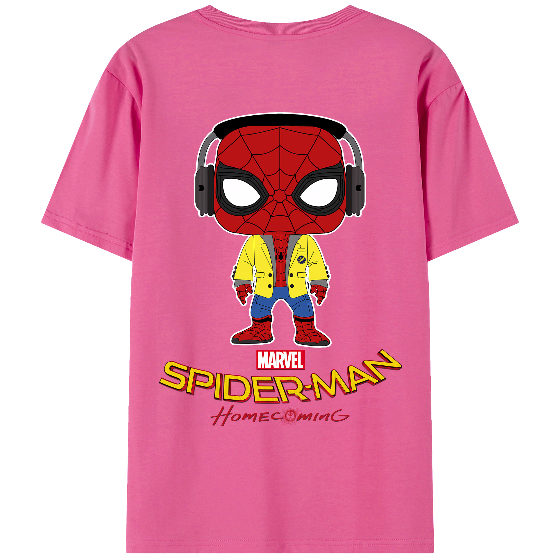 （画像用） Spider Man スパイダーマン レディース半袖Tシャツ(バックプリント)