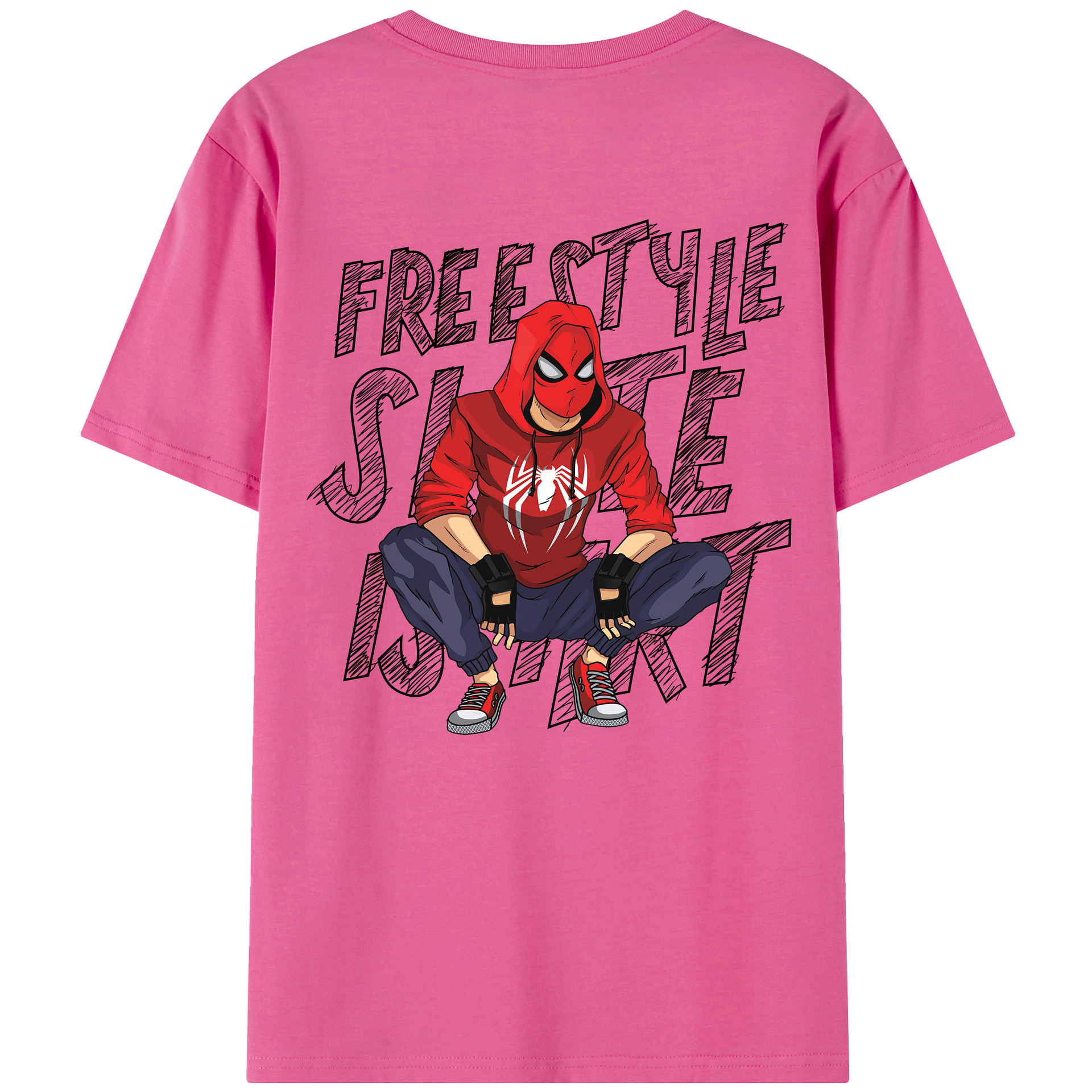（画像用） Spider Man スパイダーマン レディース半袖Tシャツ(バックプリント)