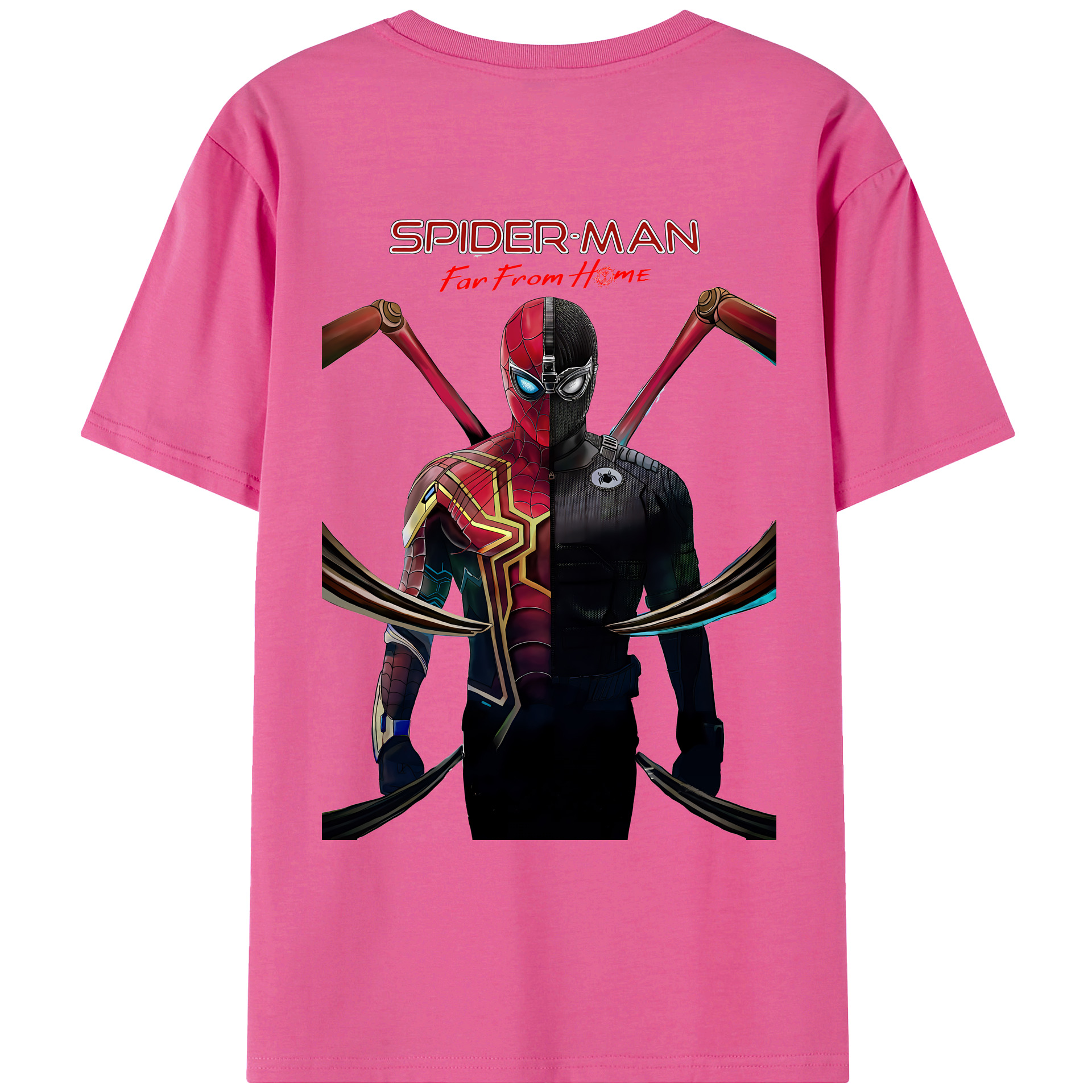 （画像用） Spider Man スパイダーマン レディース半袖Tシャツ(バックプリント)