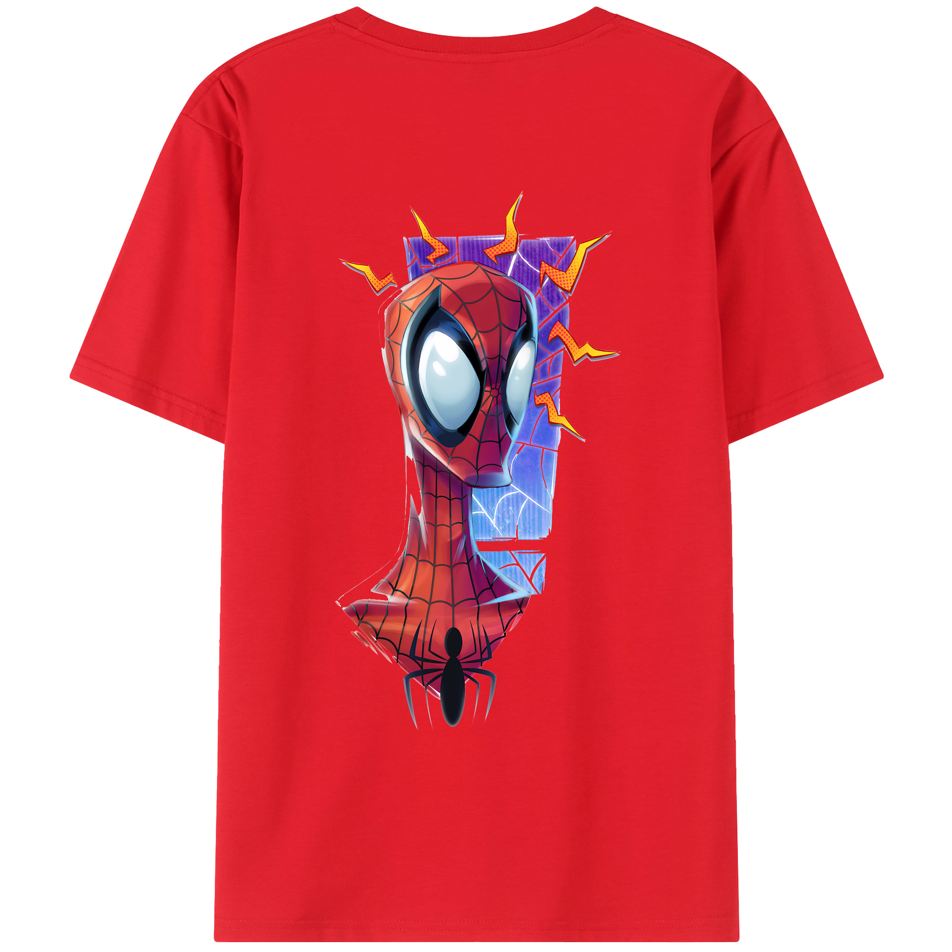 （画像用） Spider Man スパイダーマン レディース半袖Tシャツ(バックプリント)