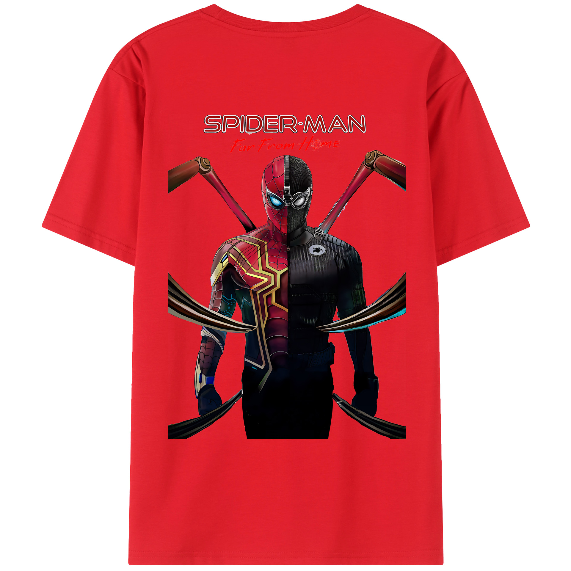 （画像用） Spider Man スパイダーマン レディース半袖Tシャツ(バックプリント)