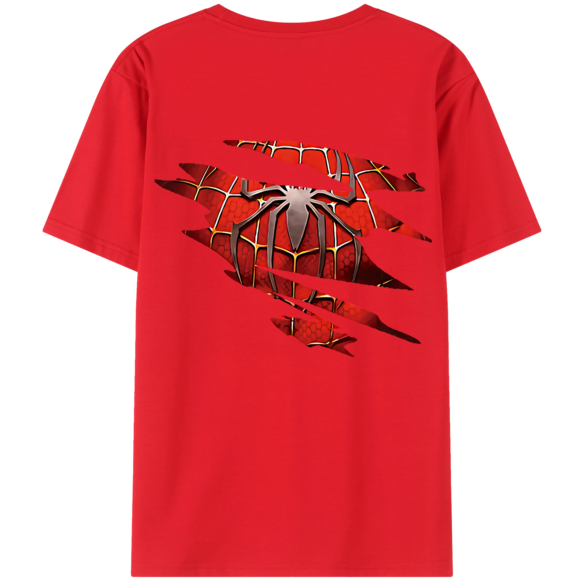 （画像用） Spider Man スパイダーマン レディース半袖Tシャツ(バックプリント)