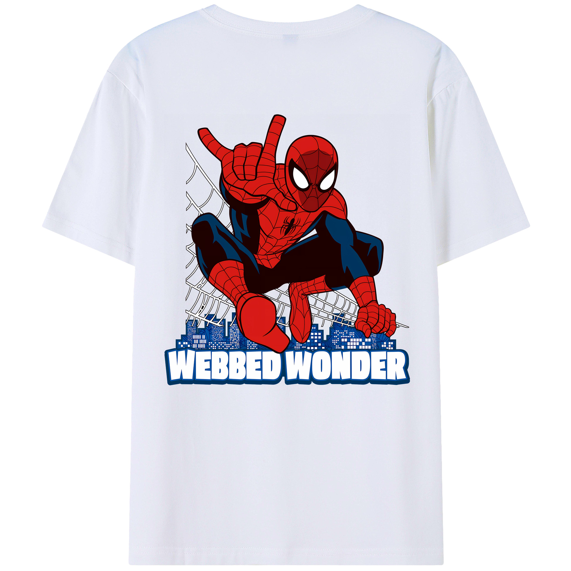 （画像用） Spider Man スパイダーマン レディース半袖Tシャツ(バックプリント)
