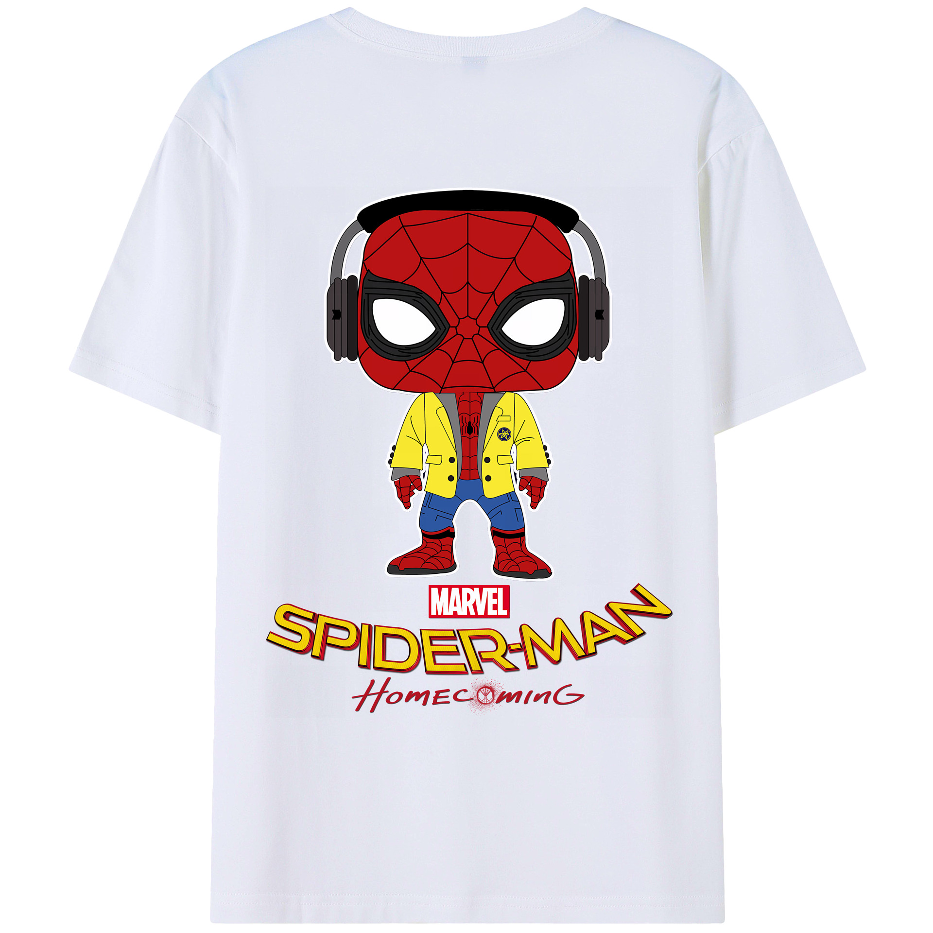 （画像用） Spider Man スパイダーマン レディース半袖Tシャツ(バックプリント)