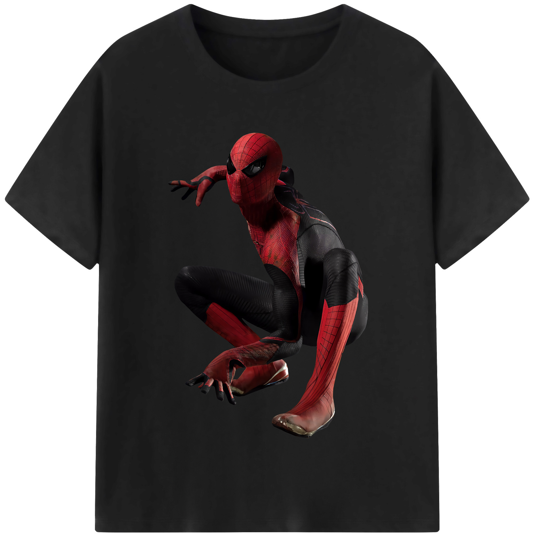（画像用） Spider Man スパイダーマン レディースカジュアルプリントTシャツ（綿100％）