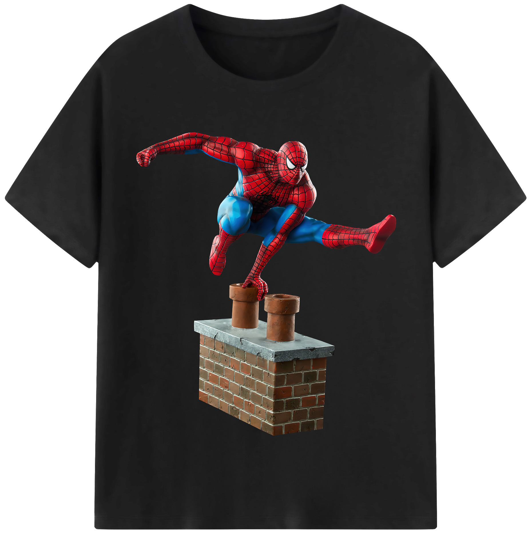 （画像用） Spider Man スパイダーマン レディースカジュアルプリントTシャツ（綿100％）