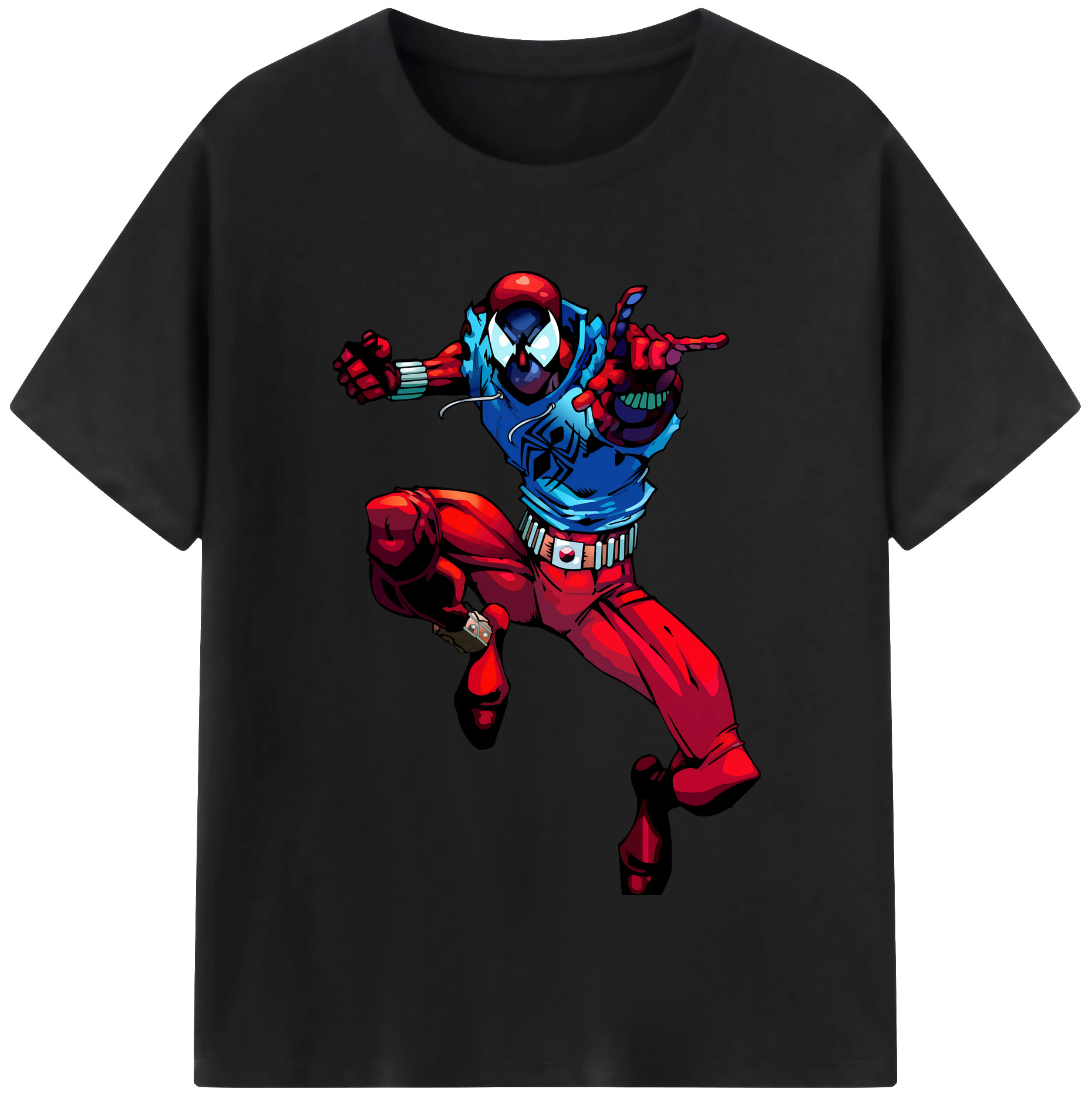 （画像用） Spider Man スパイダーマン レディースカジュアルプリントTシャツ（綿100％）