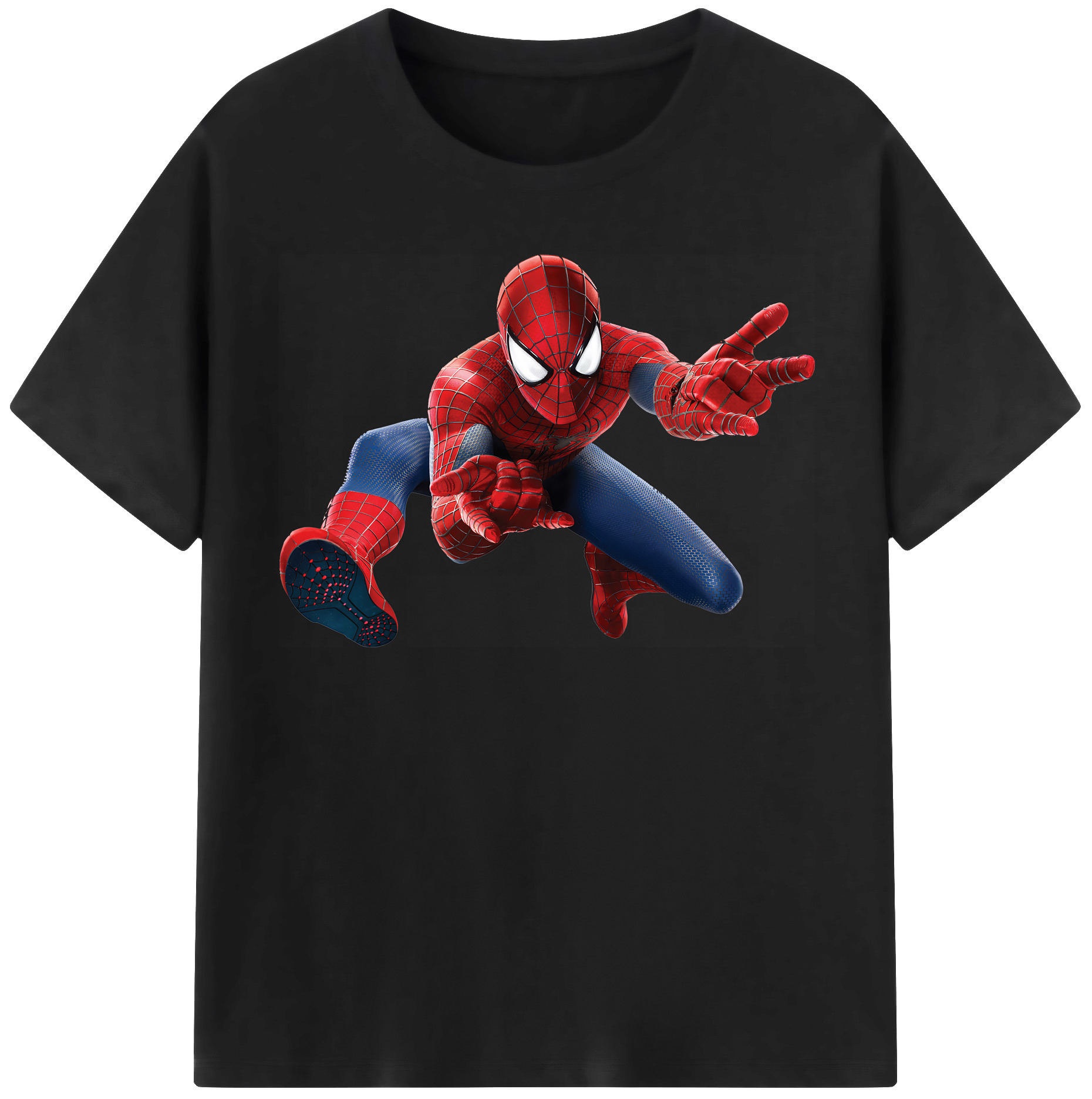 （画像用） Spider Man スパイダーマン レディースカジュアルプリントTシャツ（綿100％）