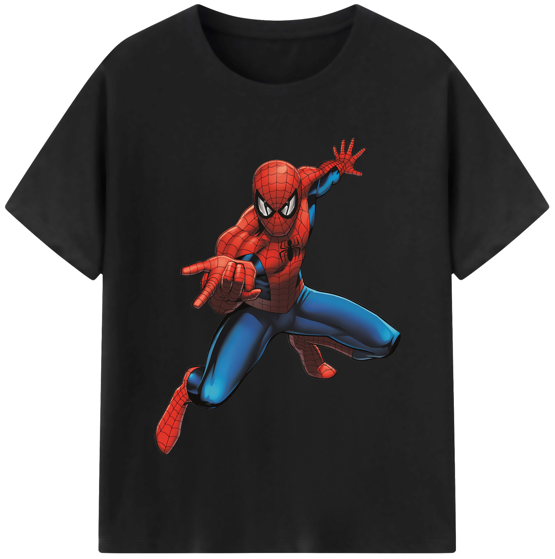 （画像用） Spider Man スパイダーマン レディースカジュアルプリントTシャツ（綿100％）