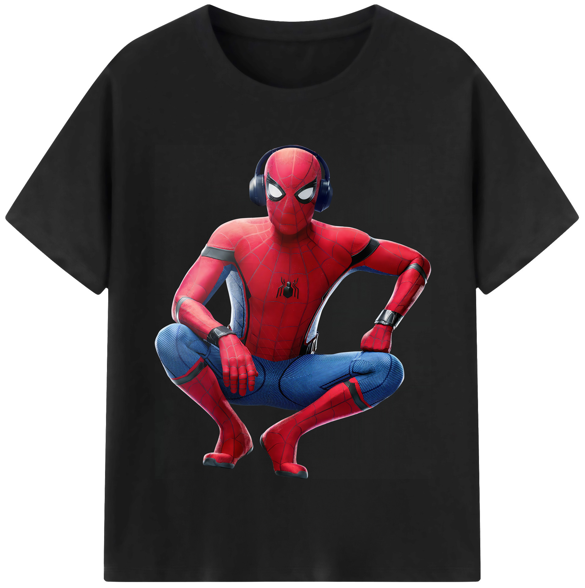 （画像用） Spider Man スパイダーマン レディースカジュアルプリントTシャツ（綿100％）