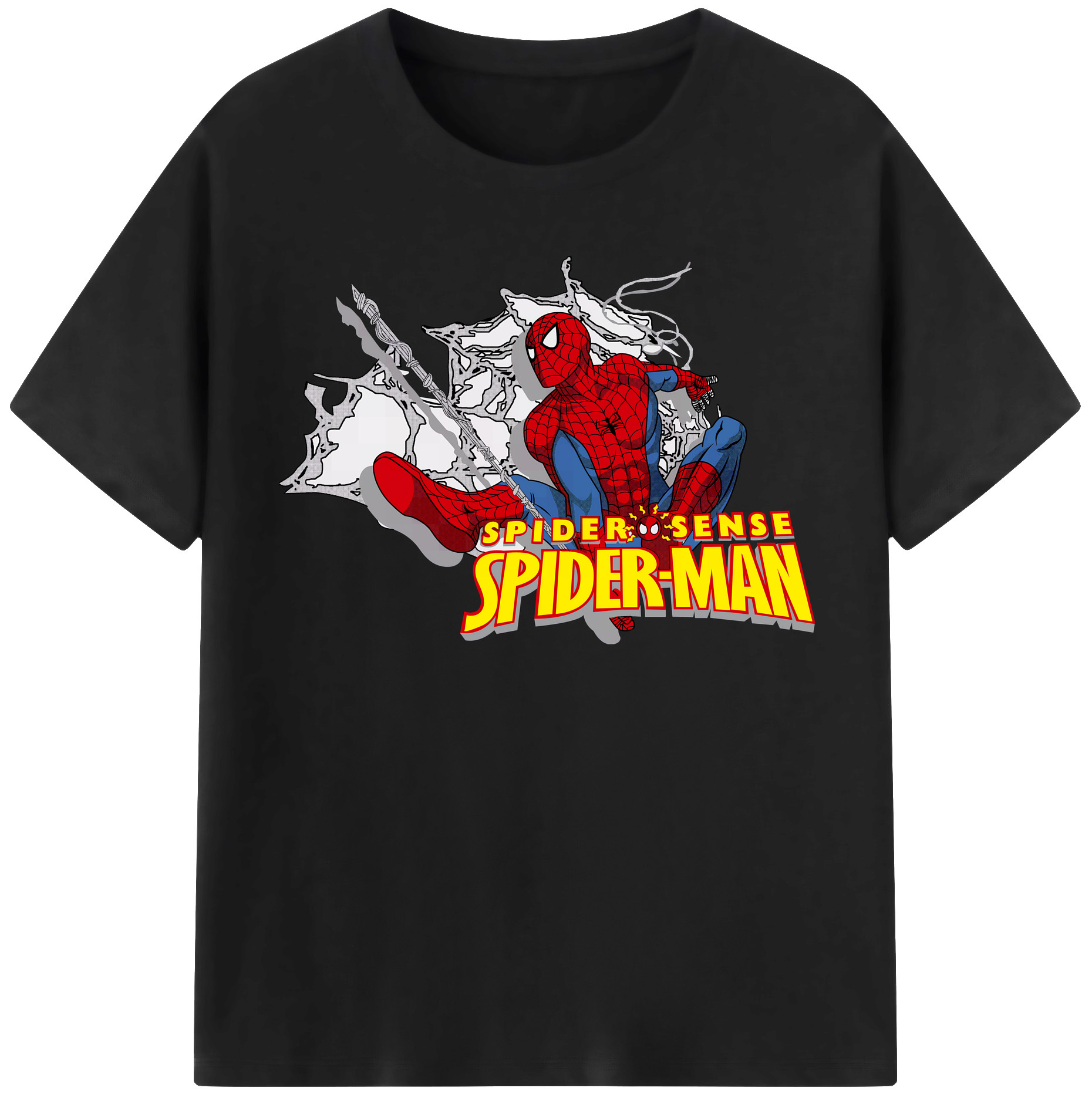 （画像用） Spider Man スパイダーマン レディースカジュアルプリントTシャツ（綿100％）