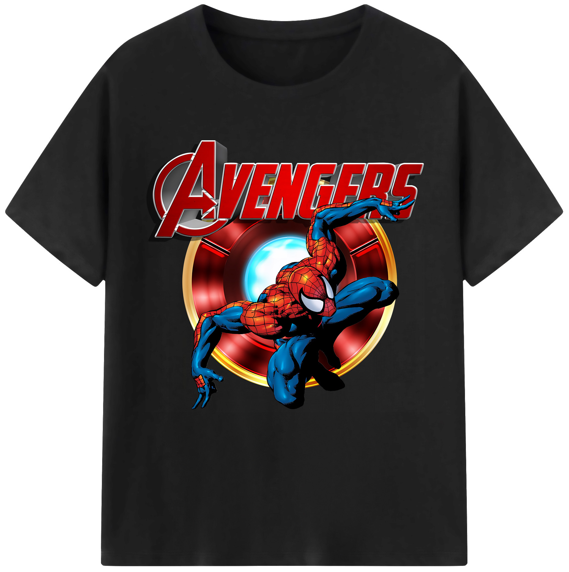 （画像用） Spider Man スパイダーマン レディースカジュアルプリントTシャツ（綿100％）