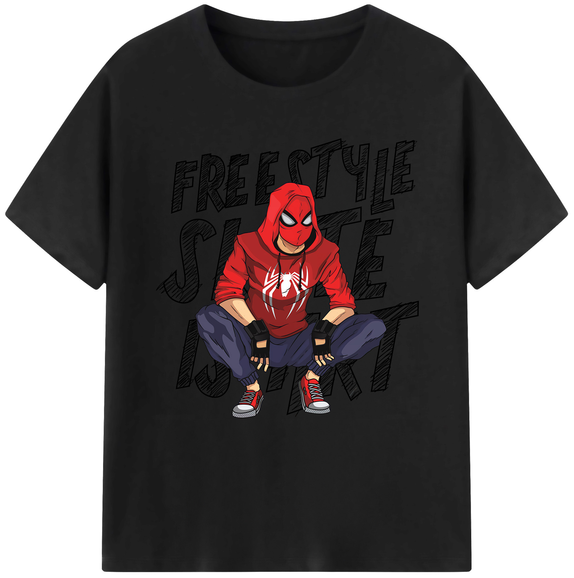 （画像用） Spider Man スパイダーマン レディースカジュアルプリントTシャツ（綿100％）