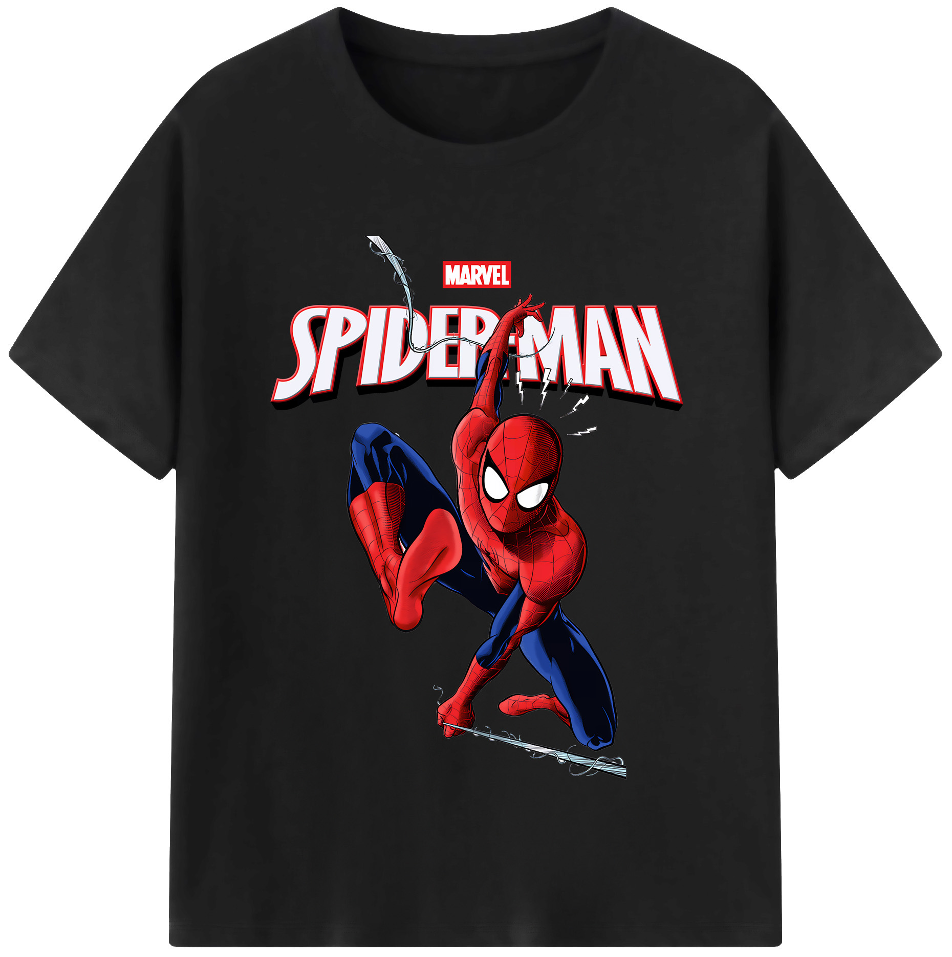（画像用） Spider Man スパイダーマン レディースカジュアルプリントTシャツ（綿100％）