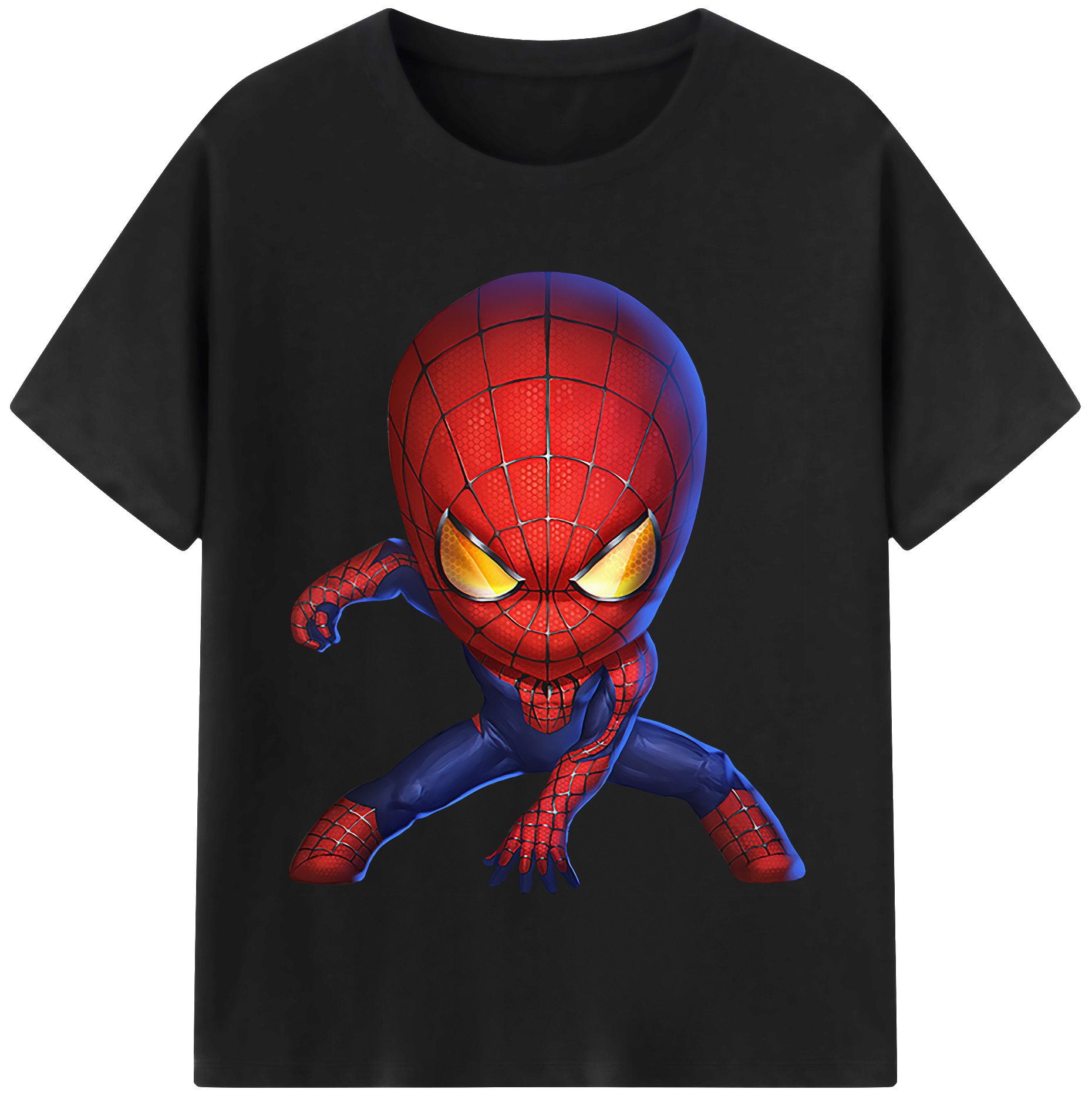（画像用） Spider Man スパイダーマン レディースカジュアルプリントTシャツ（綿100％）