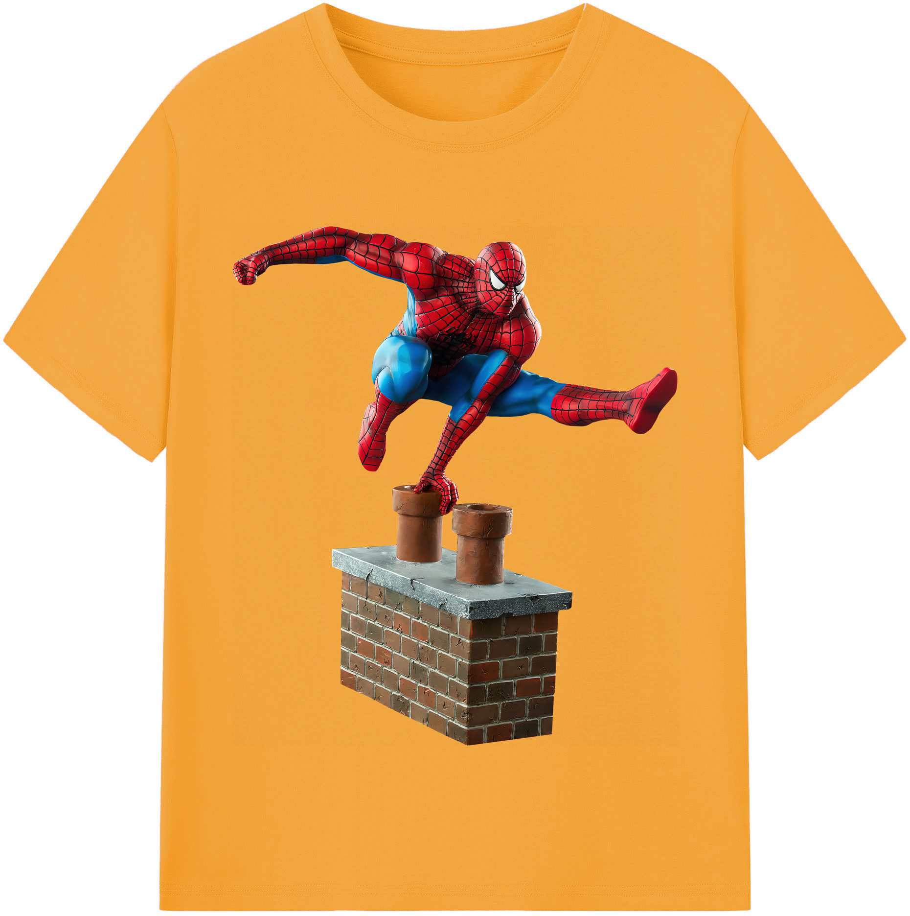 （画像用） Spider Man スパイダーマン レディースカジュアルプリントTシャツ（綿100％）