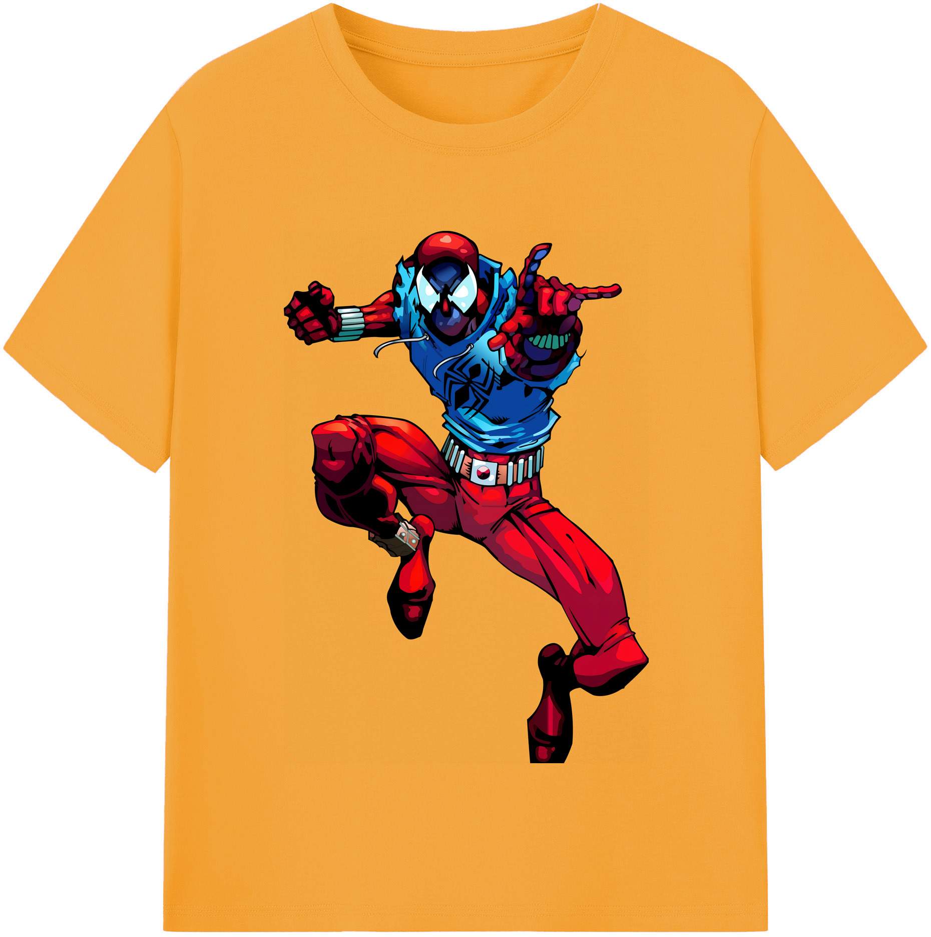 （画像用） Spider Man スパイダーマン レディースカジュアルプリントTシャツ（綿100％）