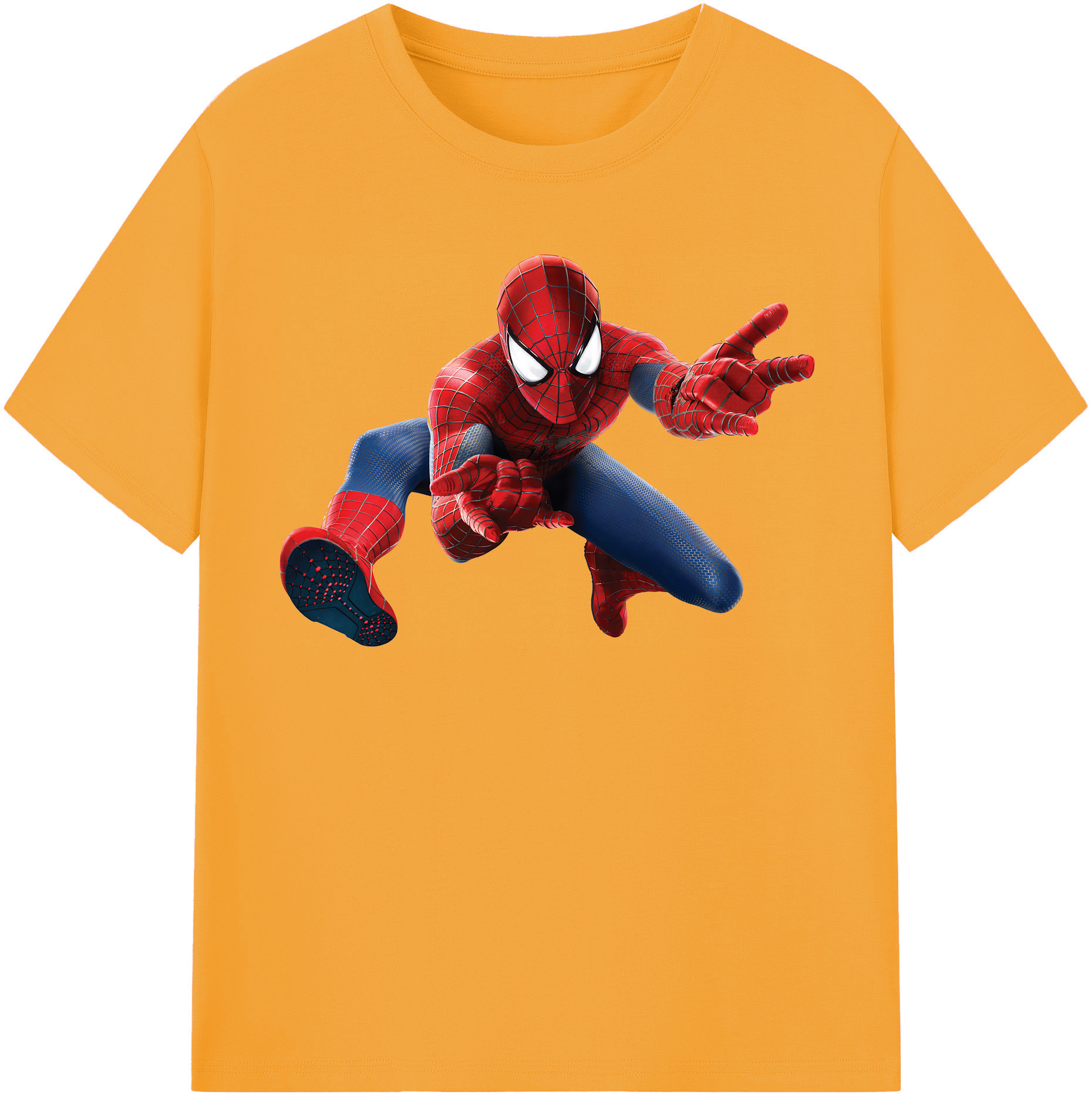 （画像用） Spider Man スパイダーマン レディースカジュアルプリントTシャツ（綿100％）