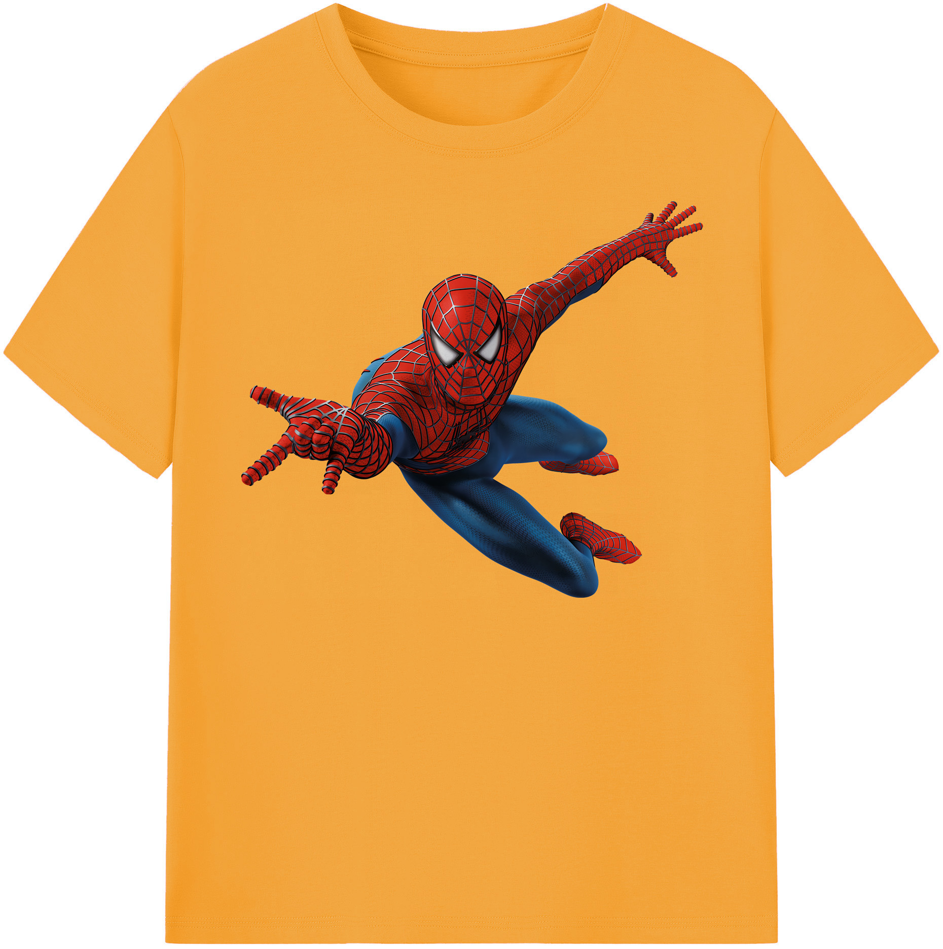 （画像用） Spider Man スパイダーマン レディースカジュアルプリントTシャツ（綿100％）
