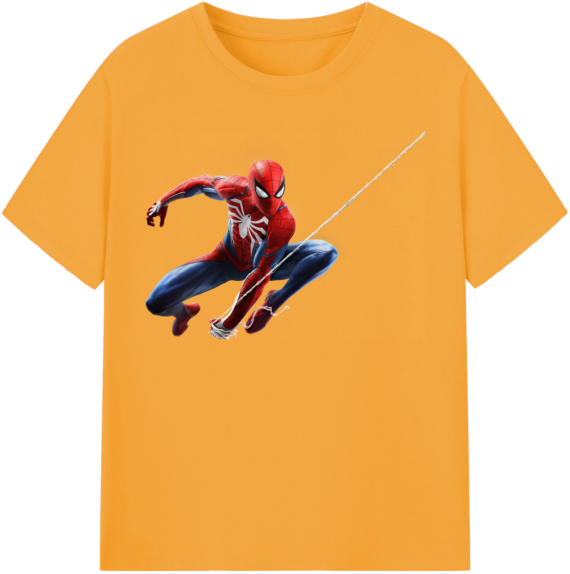 （画像用） Spider Man スパイダーマン レディースカジュアルプリントTシャツ（綿100％）