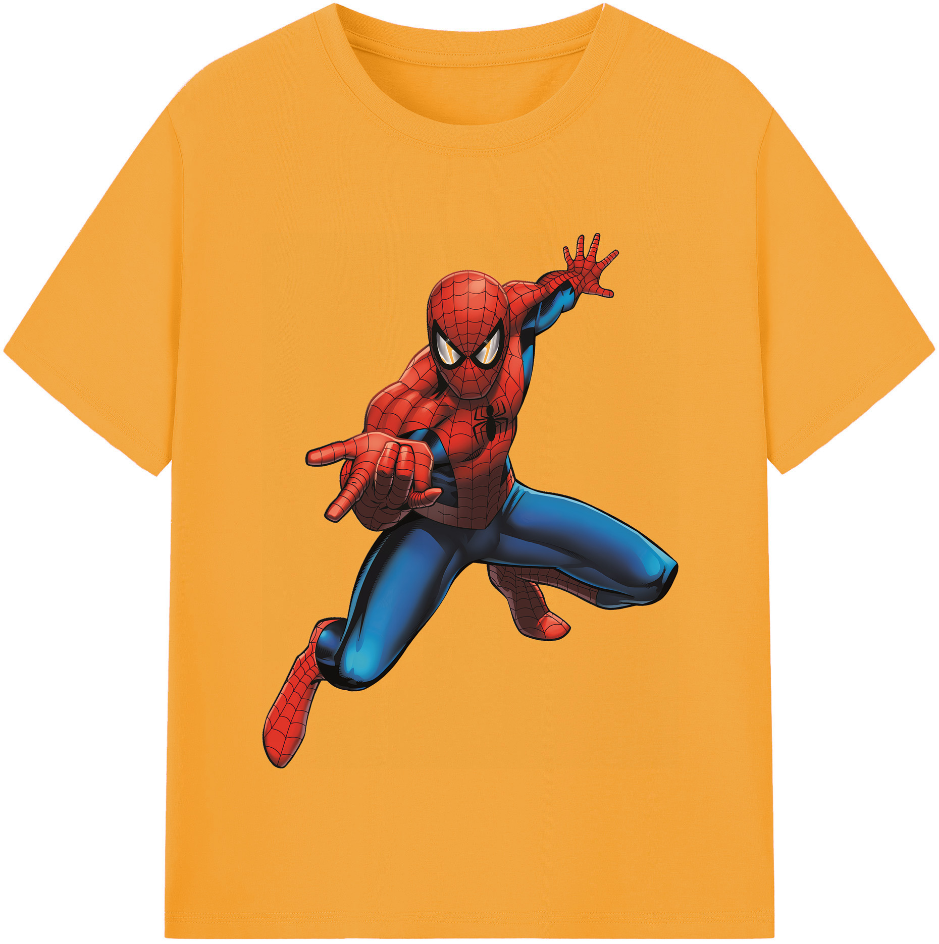（画像用） Spider Man スパイダーマン レディースカジュアルプリントTシャツ（綿100％）