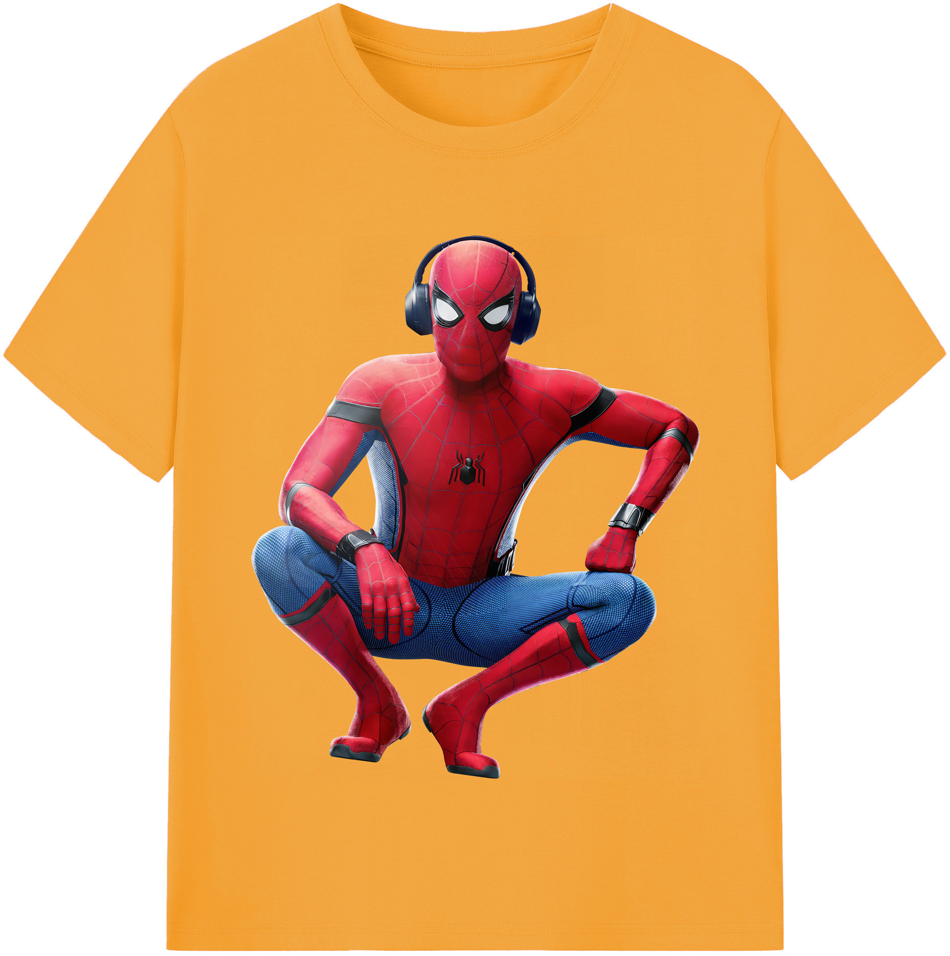 （画像用） Spider Man スパイダーマン レディースカジュアルプリントTシャツ（綿100％）