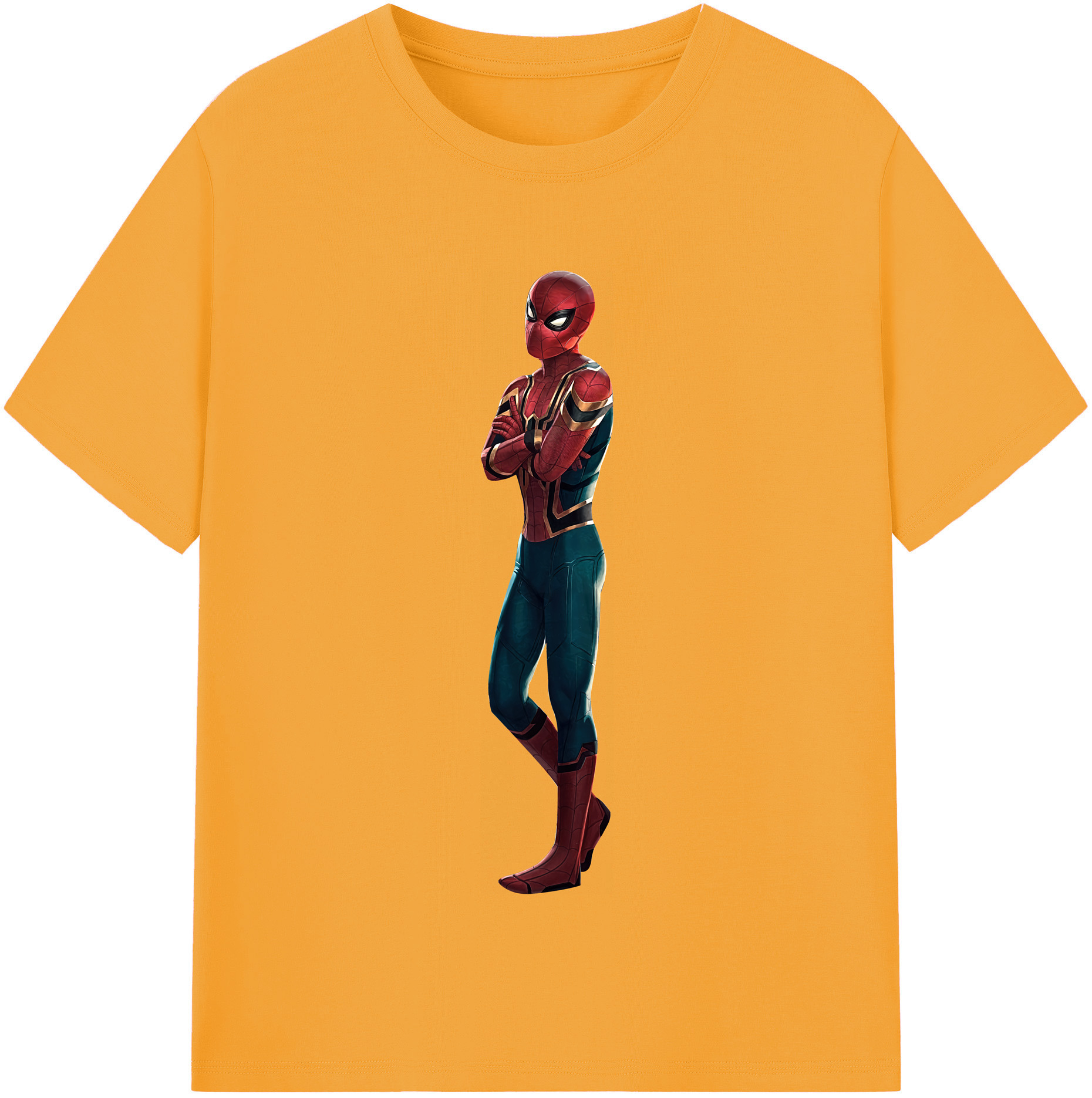 （画像用） Spider Man スパイダーマン レディースカジュアルプリントTシャツ（綿100％）