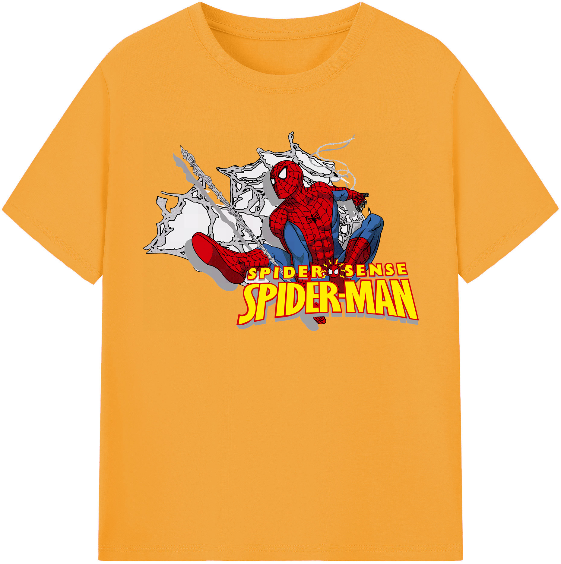 （画像用） Spider Man スパイダーマン レディースカジュアルプリントTシャツ（綿100％）