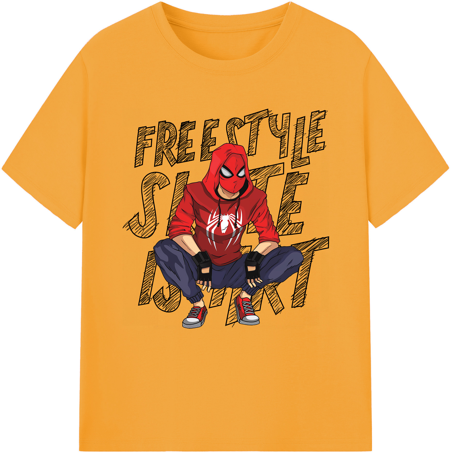 （画像用） Spider Man スパイダーマン レディースカジュアルプリントTシャツ（綿100％）
