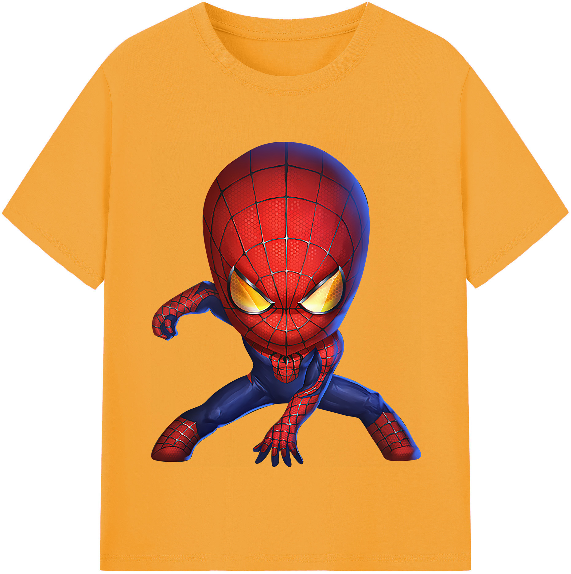 （画像用） Spider Man スパイダーマン レディースカジュアルプリントTシャツ（綿100％）